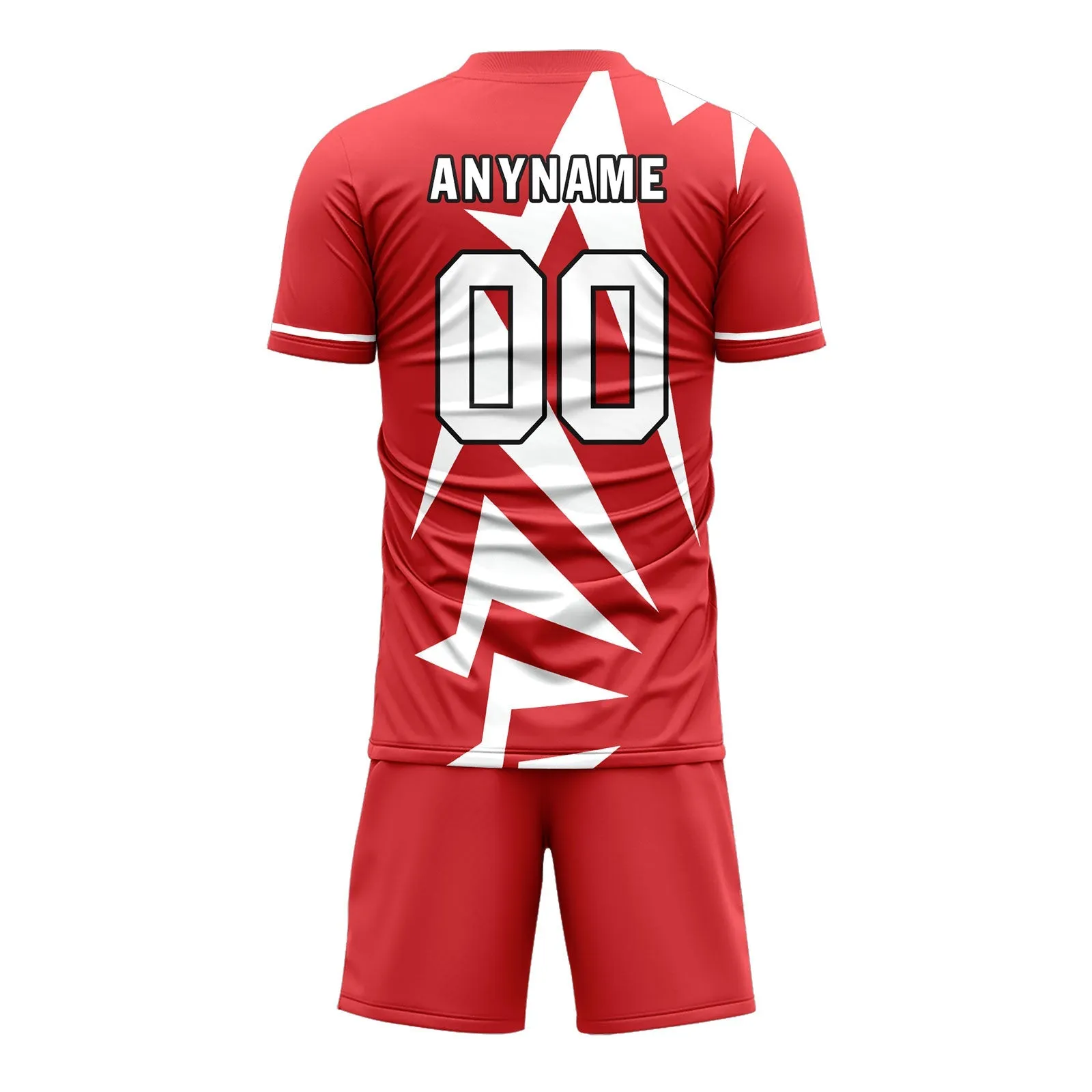 Custom Red White Soccer Sets Jersey Personalized SCJ101-D28022