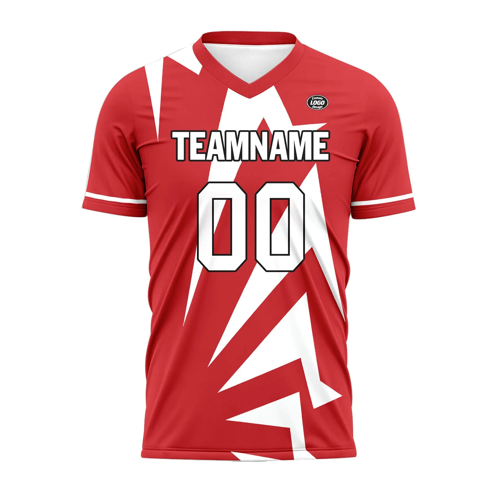 Custom Red White Soccer Sets Jersey Personalized SCJ101-D28022