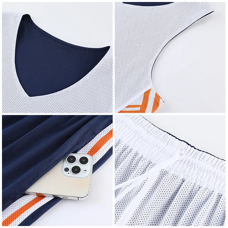 Custom Reversible Mesh Basketball Jerseys with Numbers