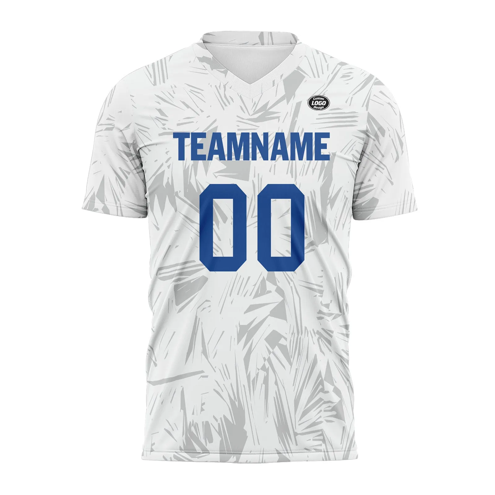 Custom White Gray Soccer Sets Jersey Personalized SCJ101-D28036