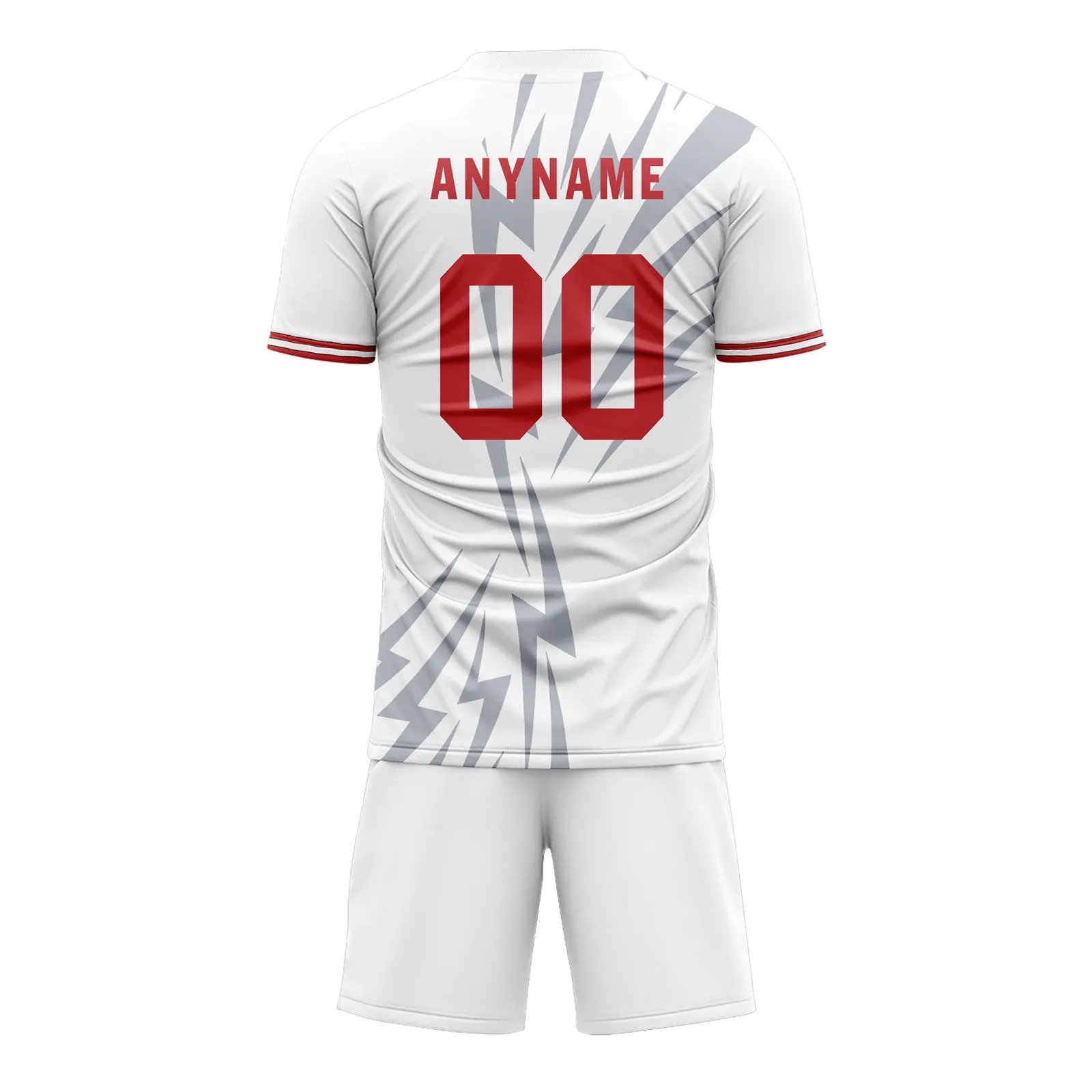 Custom White Gray Soccer Sets Jersey Personalized SCJ101-D28038