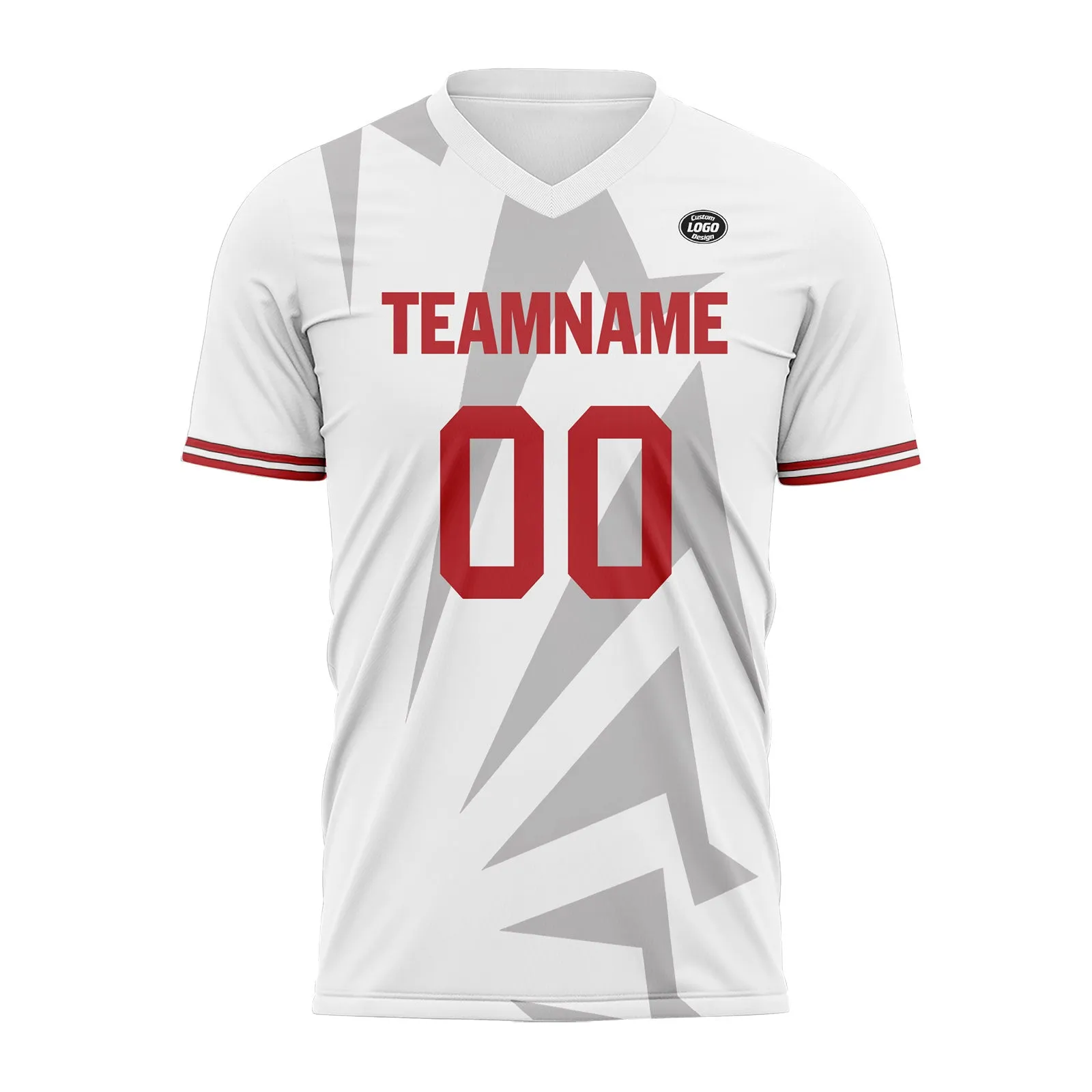 Custom White Gray Soccer Sets Jersey Personalized SCJ101-D28046