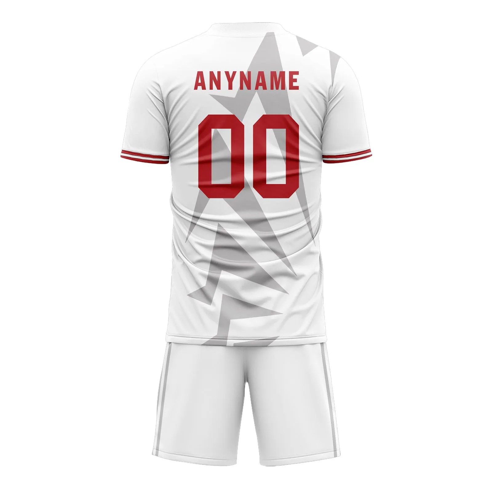 Custom White Gray Soccer Sets Jersey Personalized SCJ101-D28046