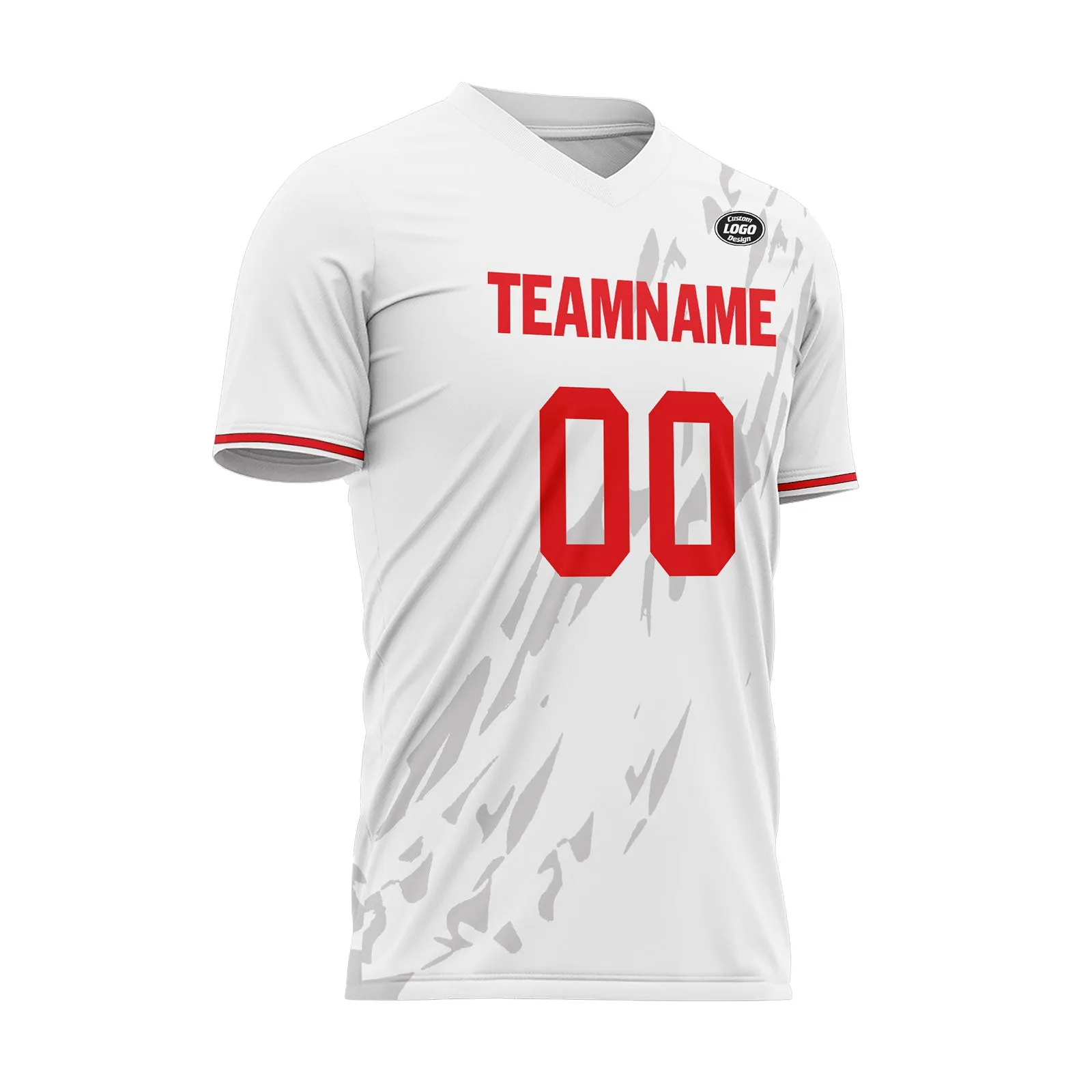 Custom White Gray Soccer Sets Jersey Personalized SCJ101-D28047