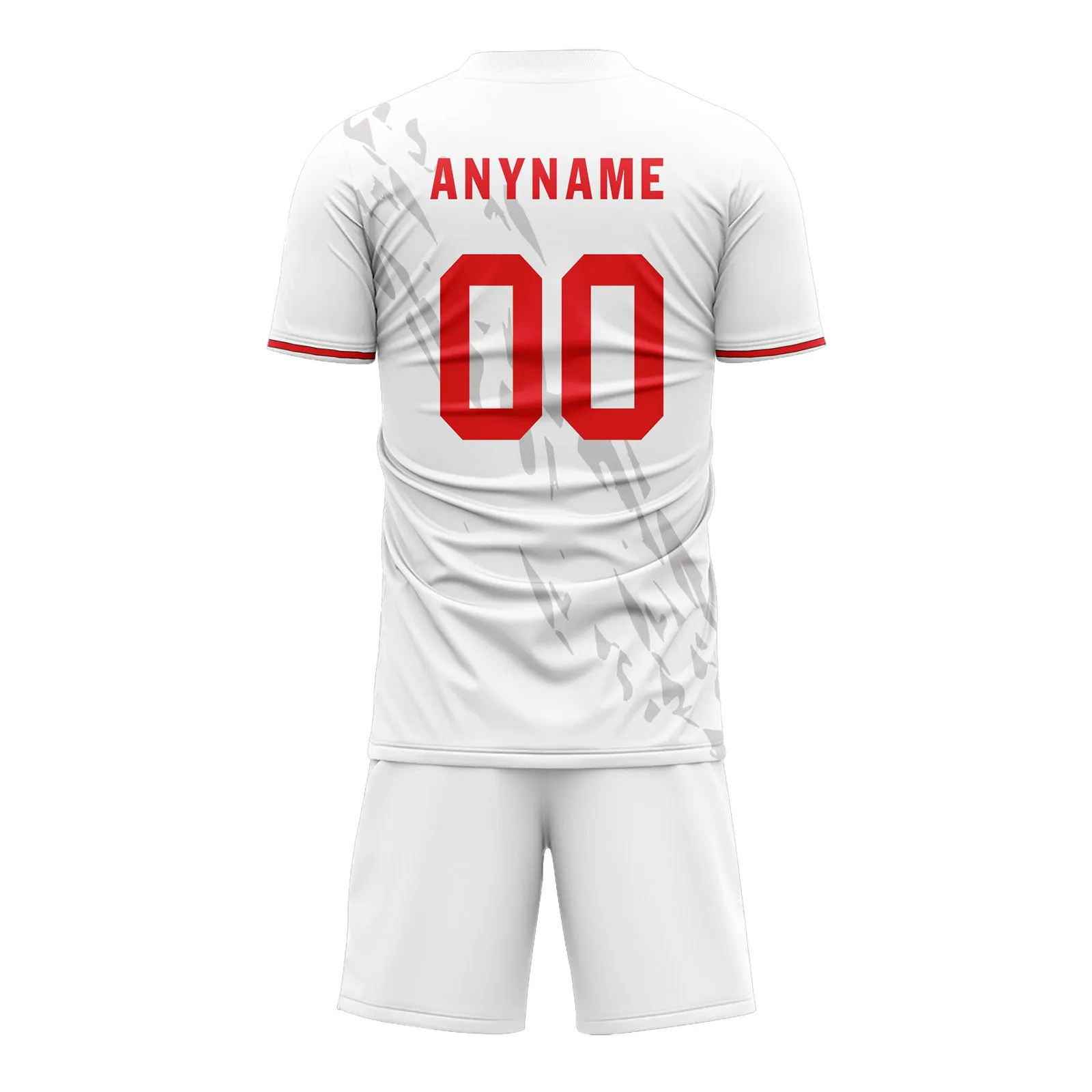 Custom White Gray Soccer Sets Jersey Personalized SCJ101-D28047
