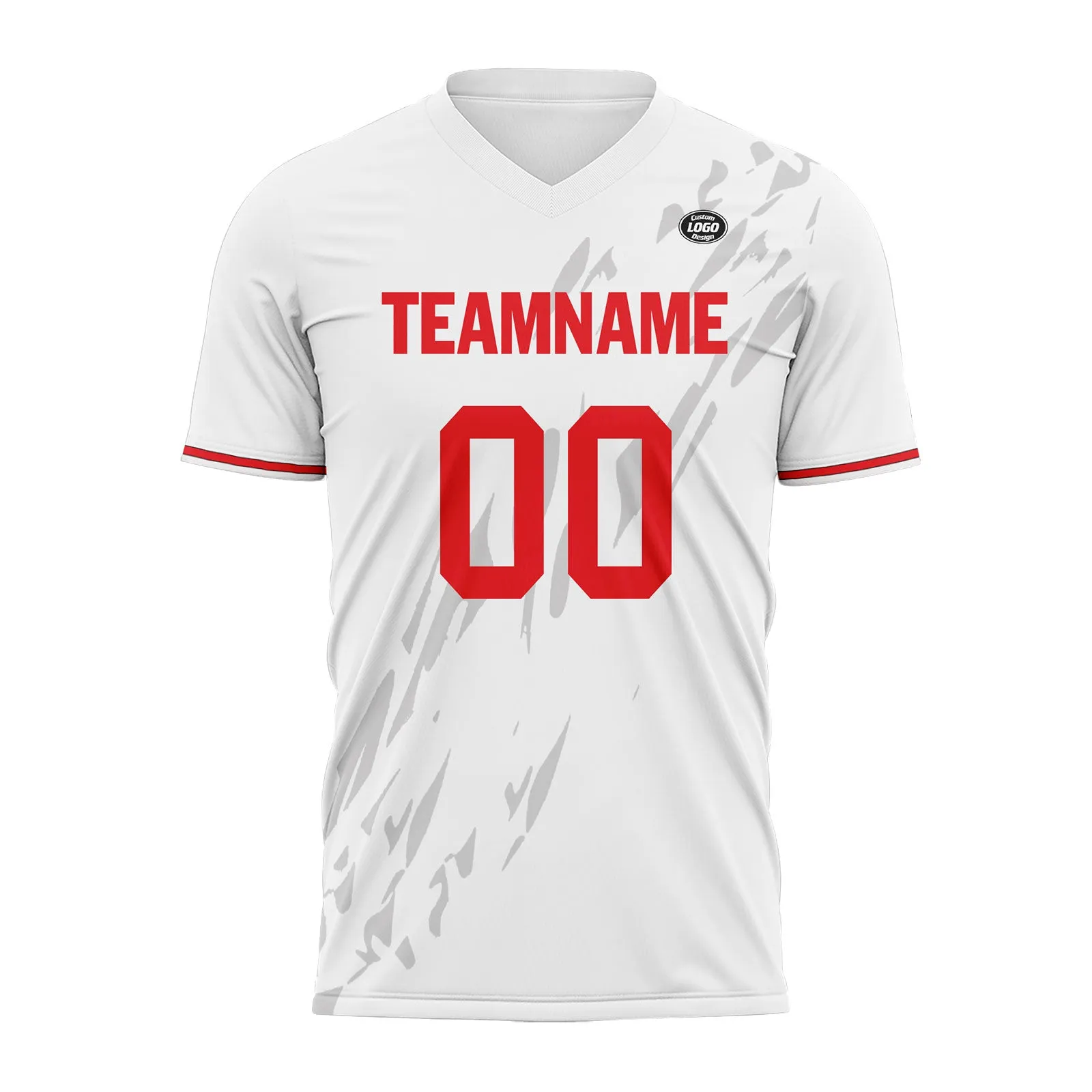 Custom White Gray Soccer Sets Jersey Personalized SCJ101-D28047