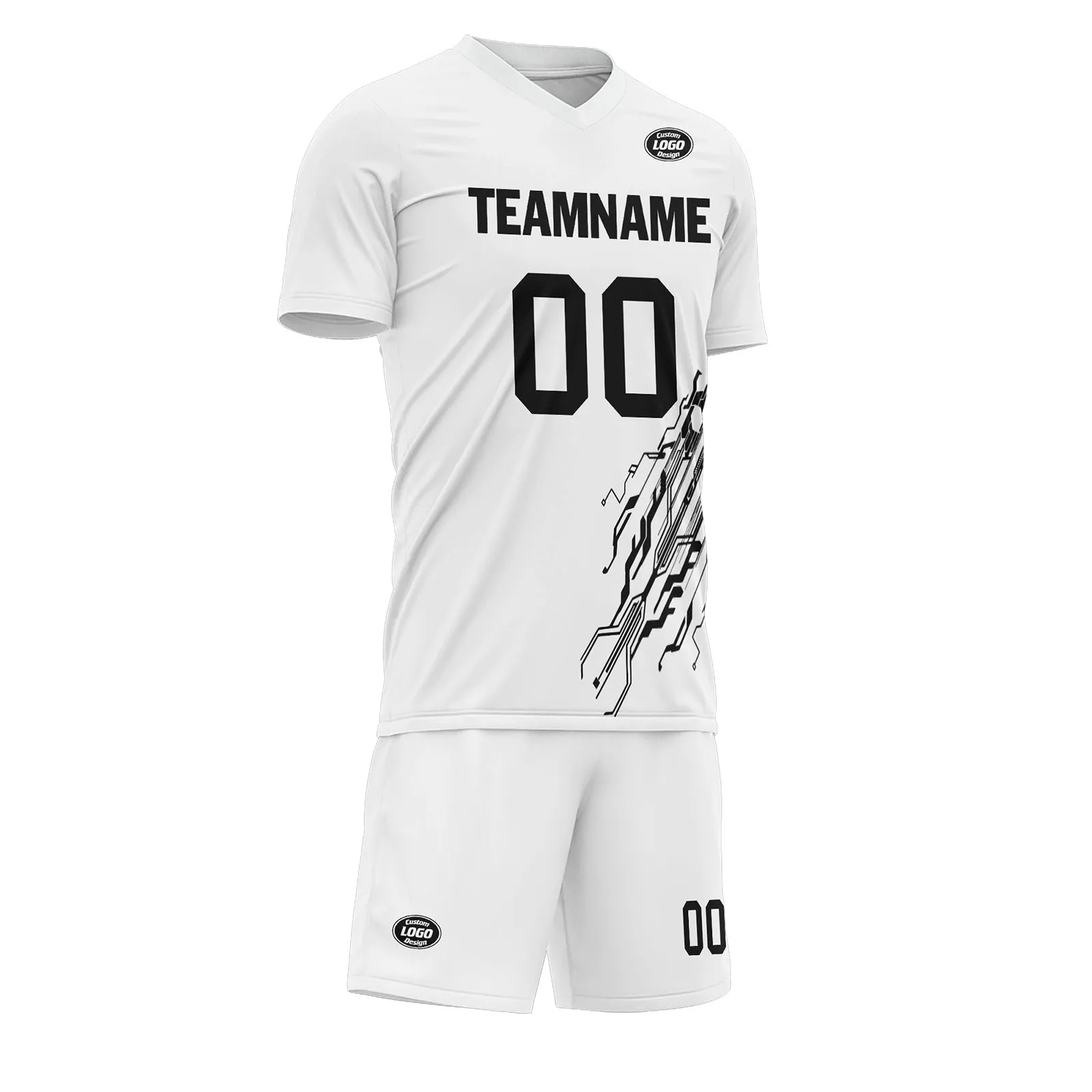 Custom White Soccer Sets Jersey Personalized SCJ101-D28020