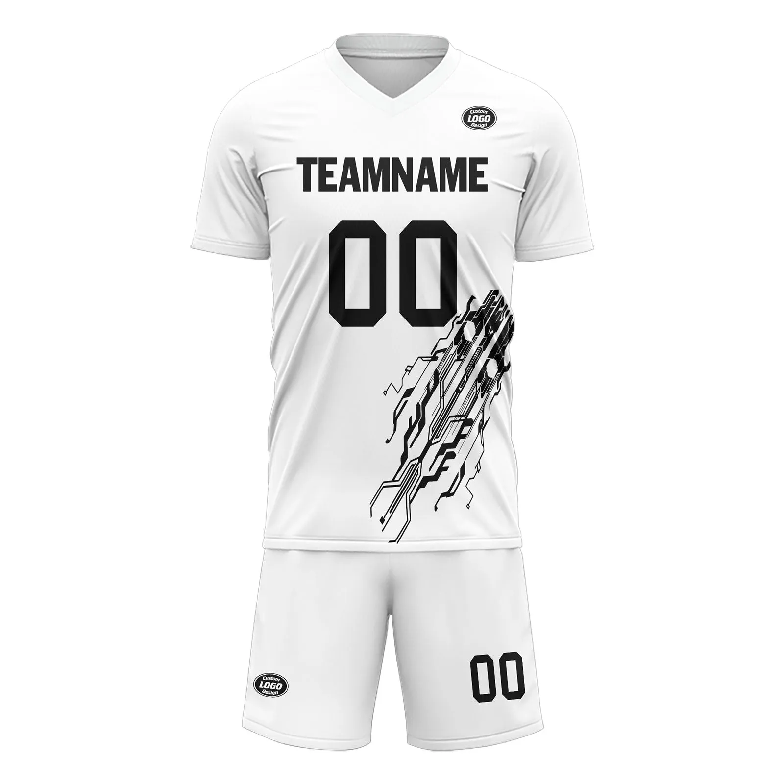 Custom White Soccer Sets Jersey Personalized SCJ101-D28020