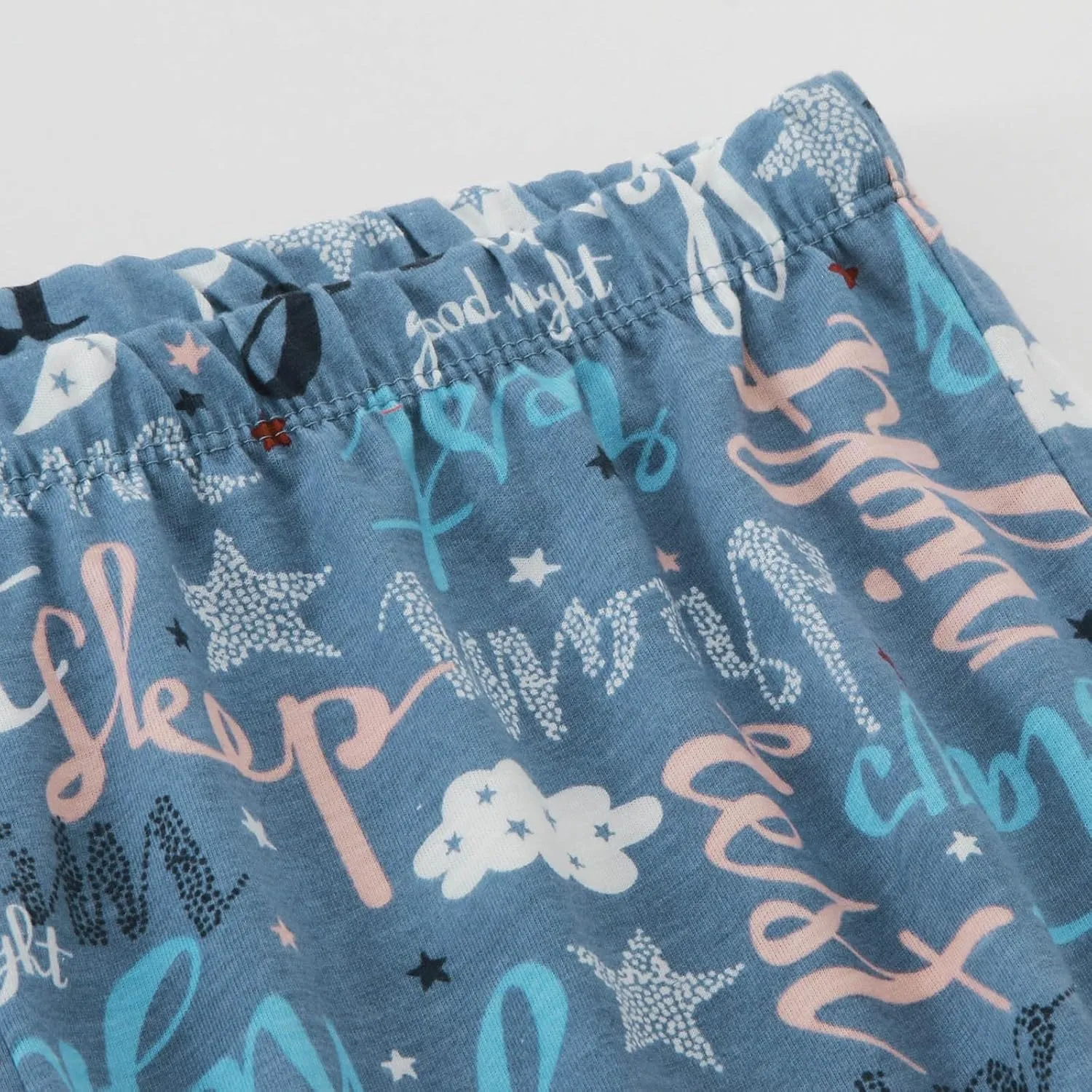 Cute Pajama Set for Women 2 Piece Print Lounge Set Soft Short Sleeve Pjs Capri Pants Sleepwear Casual Loungewear Set