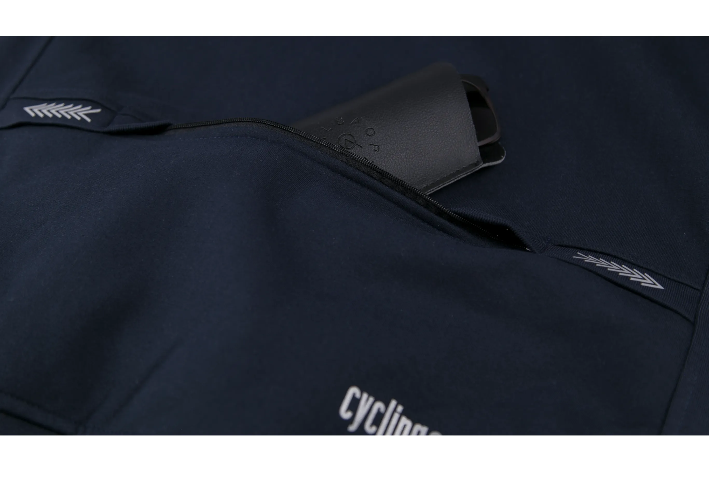 Cycling Sweatshirt (Reflective) - Navy Blue