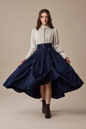 Cynthia 16 | Adjustable wool skirt Formal Shirt Structured Shoulder