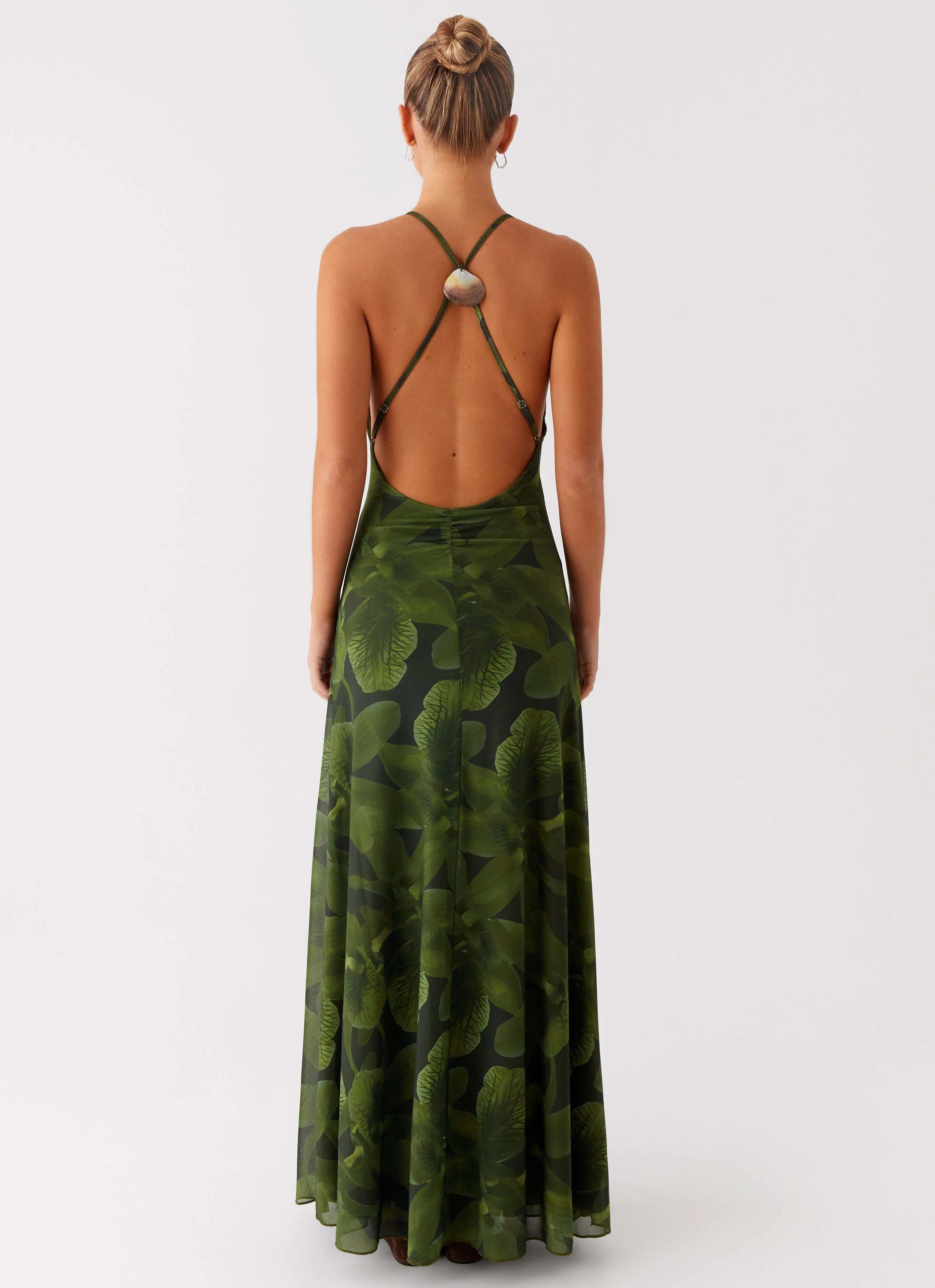 Comfortable travel dress Dahliana Maxi Dress - Tropic Floral