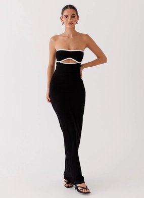 Comfy Design Sleek Form When In Rome Knit Maxi Dress - Black