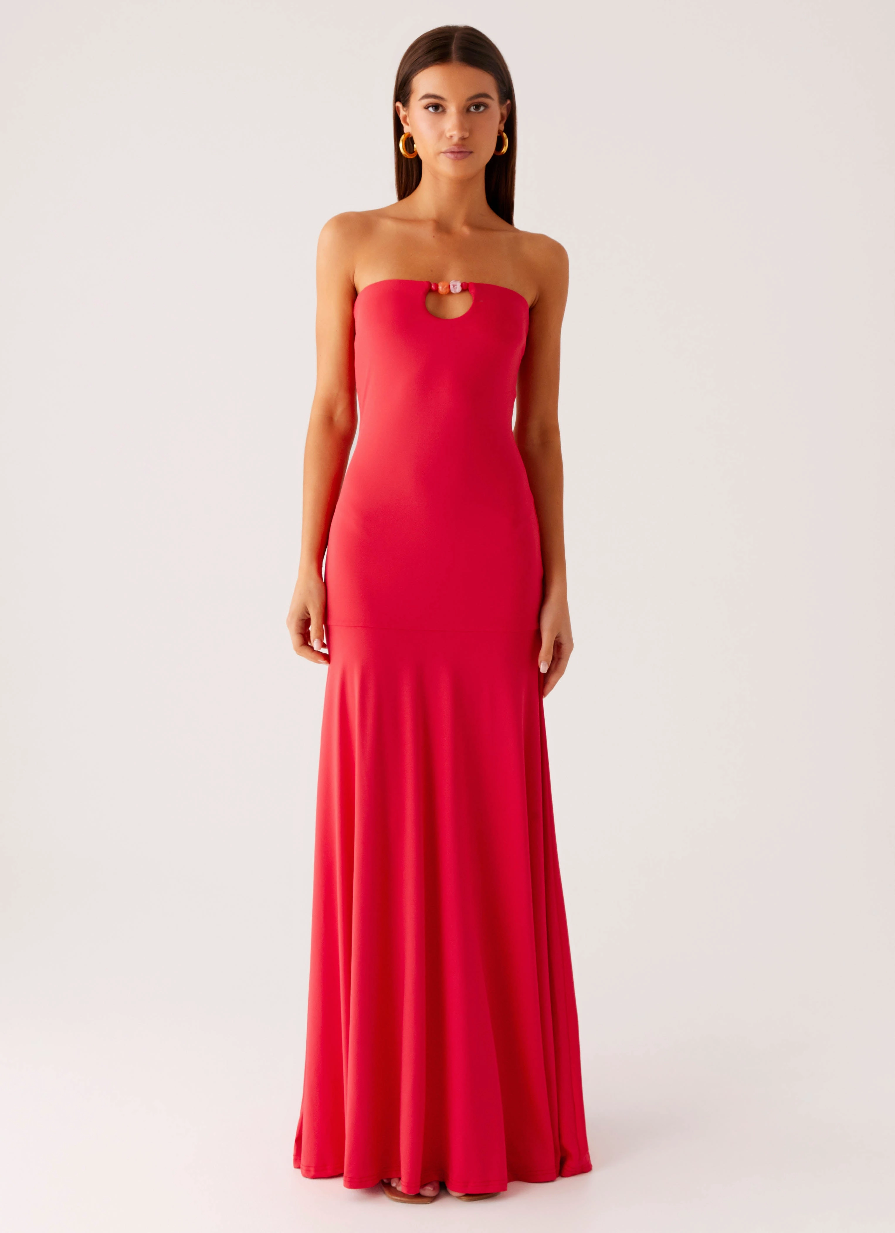 Versatile Layer Wear Tailored Mood Hurts Like Hell Maxi Dress - Pink