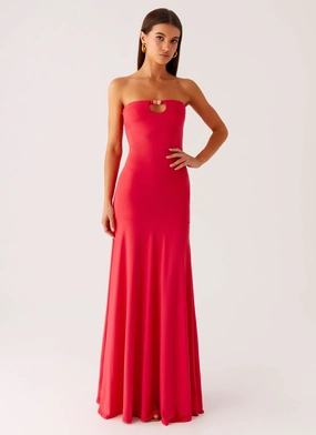 Breathable Material Hurts Like Hell Maxi Dress - Pink