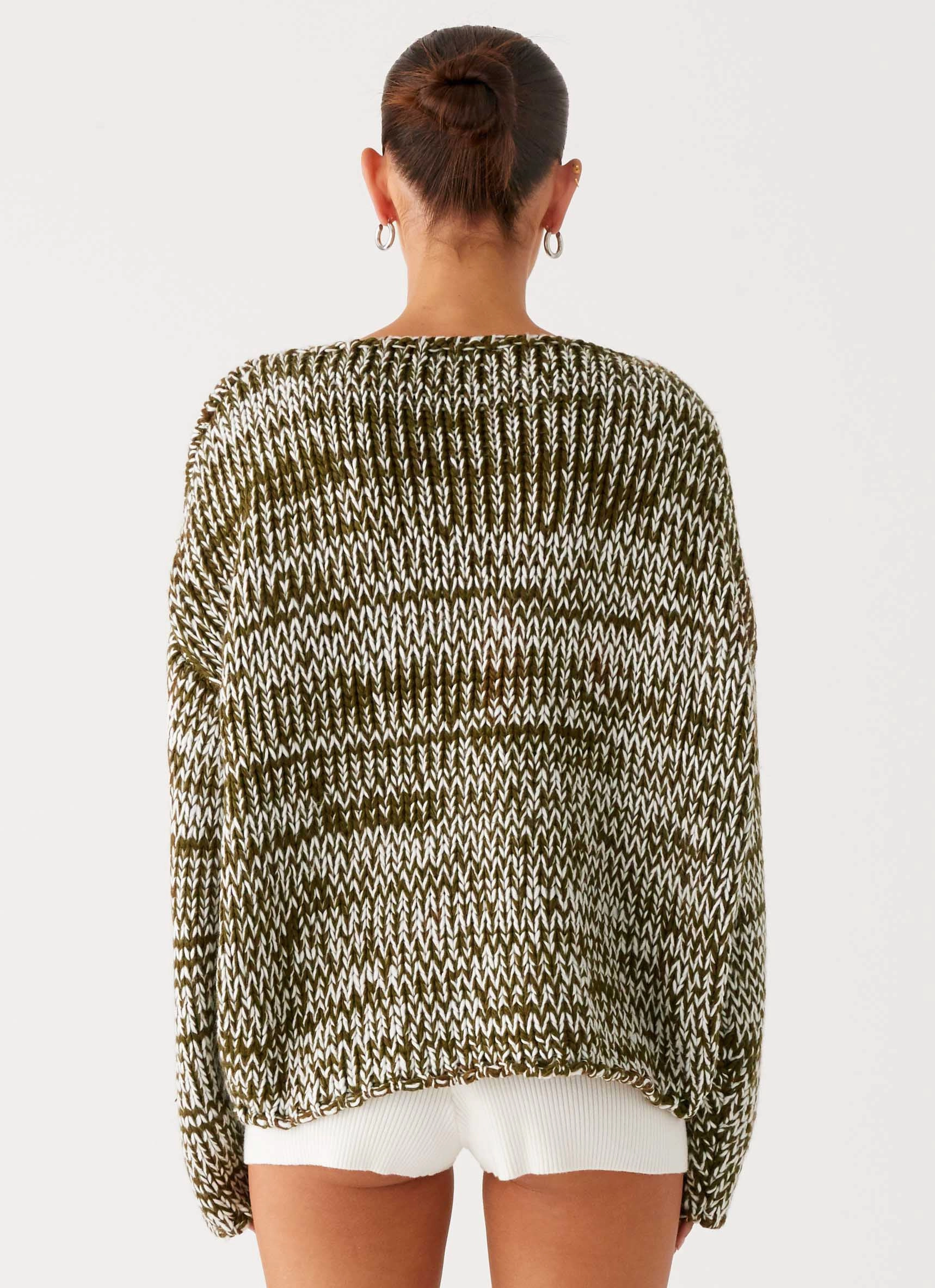 Compact Packable Feature clean design Darla Oversized Knit Jumper - Khaki