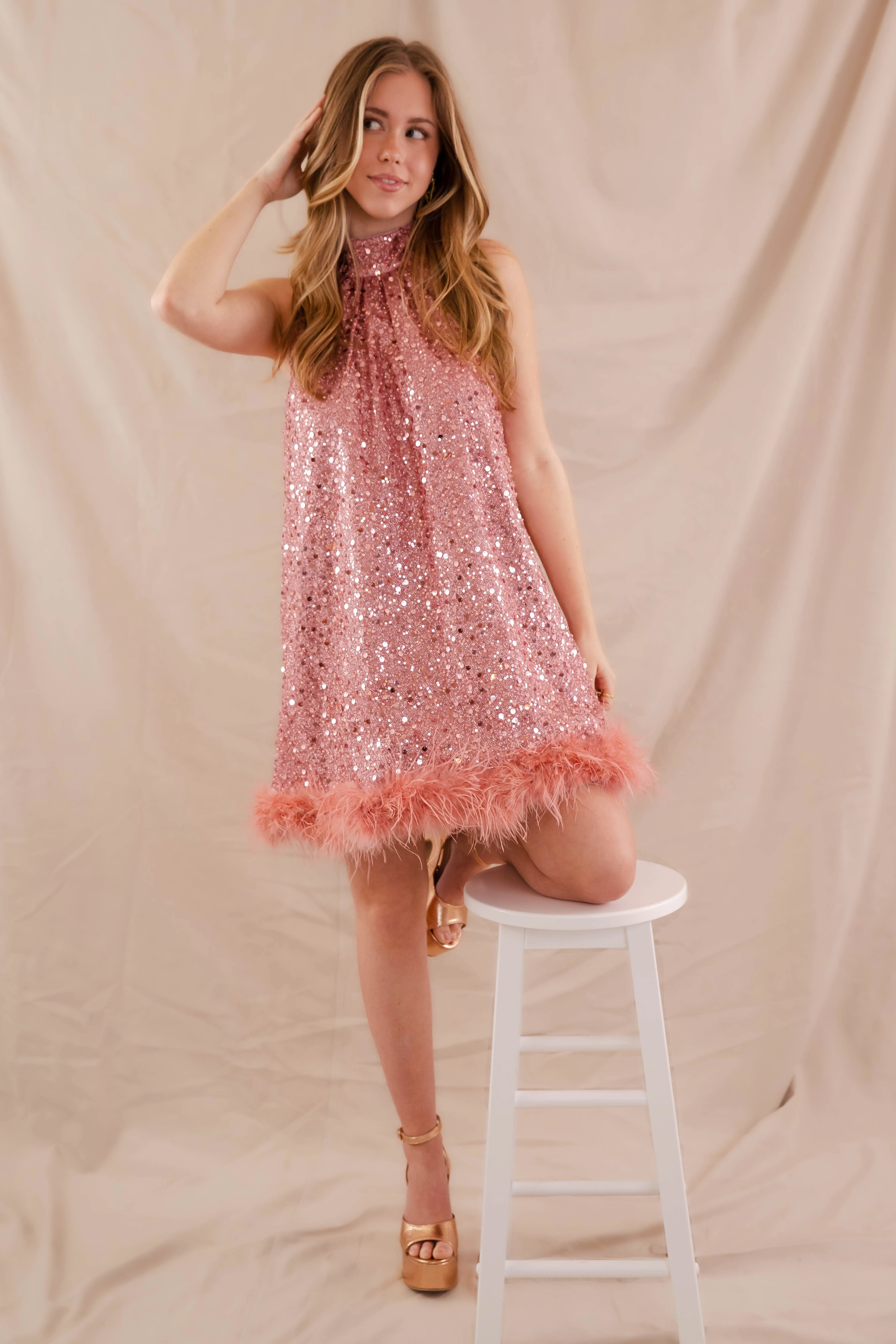 Dash Of Glam Sequin Mini Dress Smooth Fit