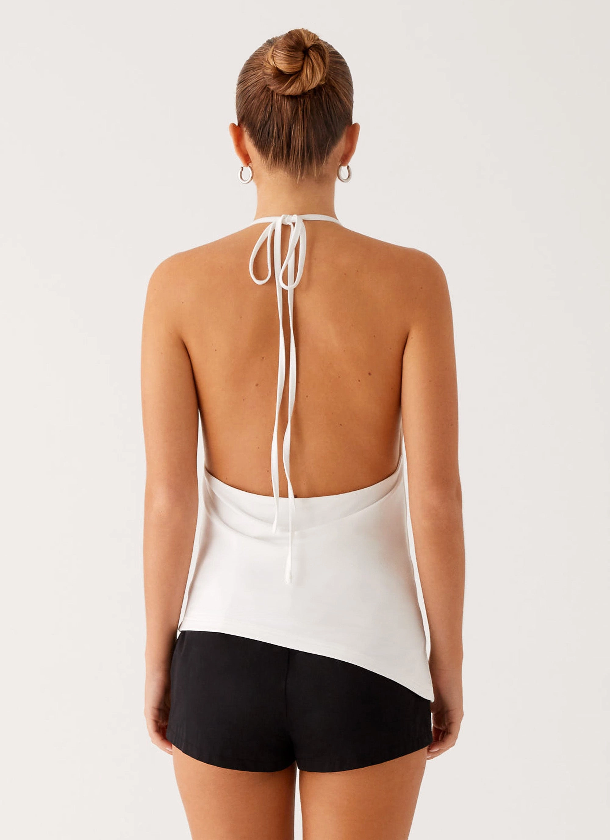 Dasha Cowl Top - White QuickDry Technology AbrasionResistant Surface