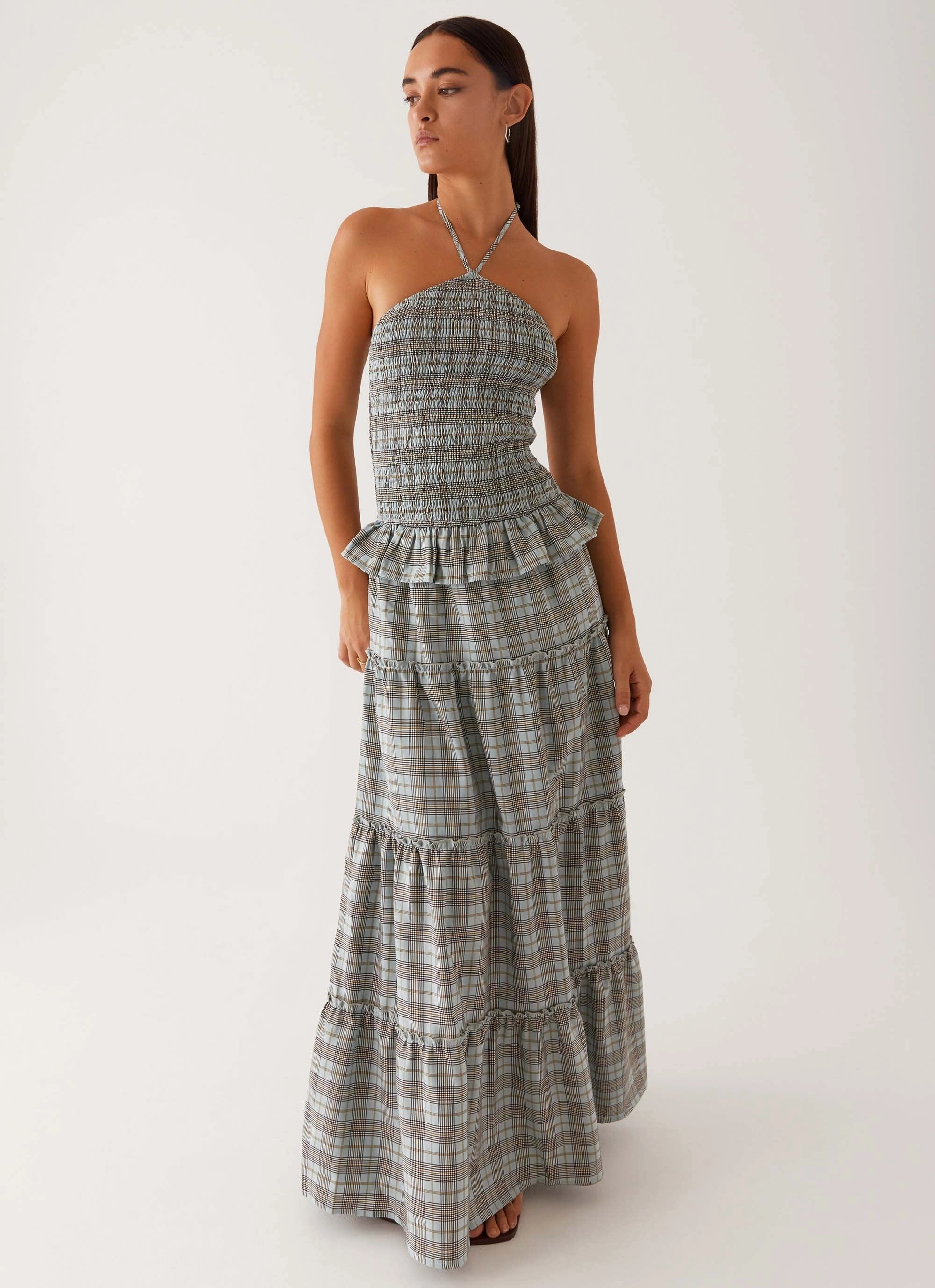Smart Casual Picture This Maxi Dress - Check