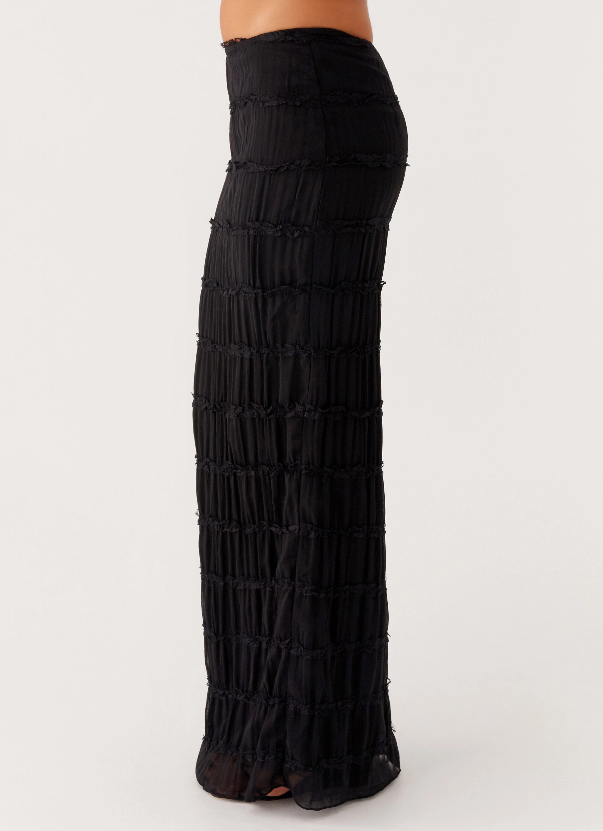 Daydreaming Low Rise Maxi Skirt - Black ReinforcedBeltLoops Quick Flex