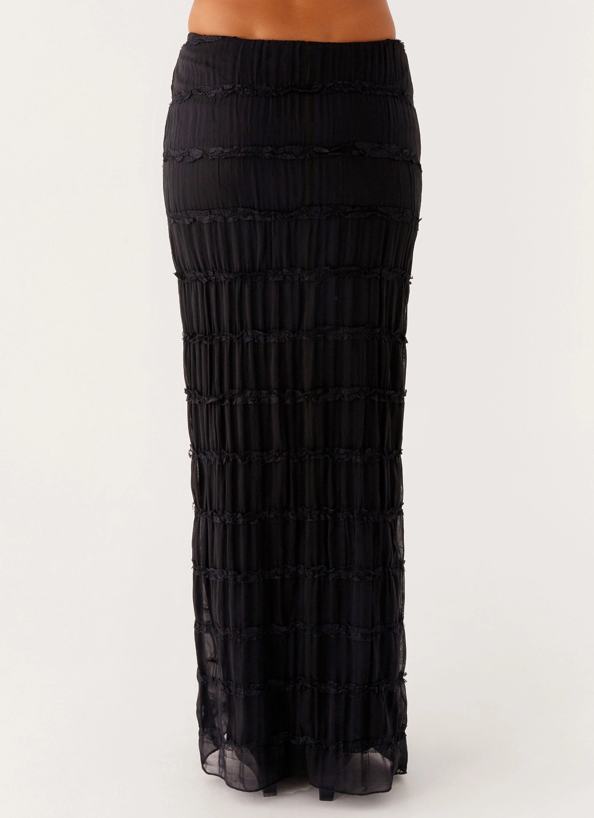 Anti Pilling Surface ComfortFit Daydreaming Low Rise Maxi Skirt - Black