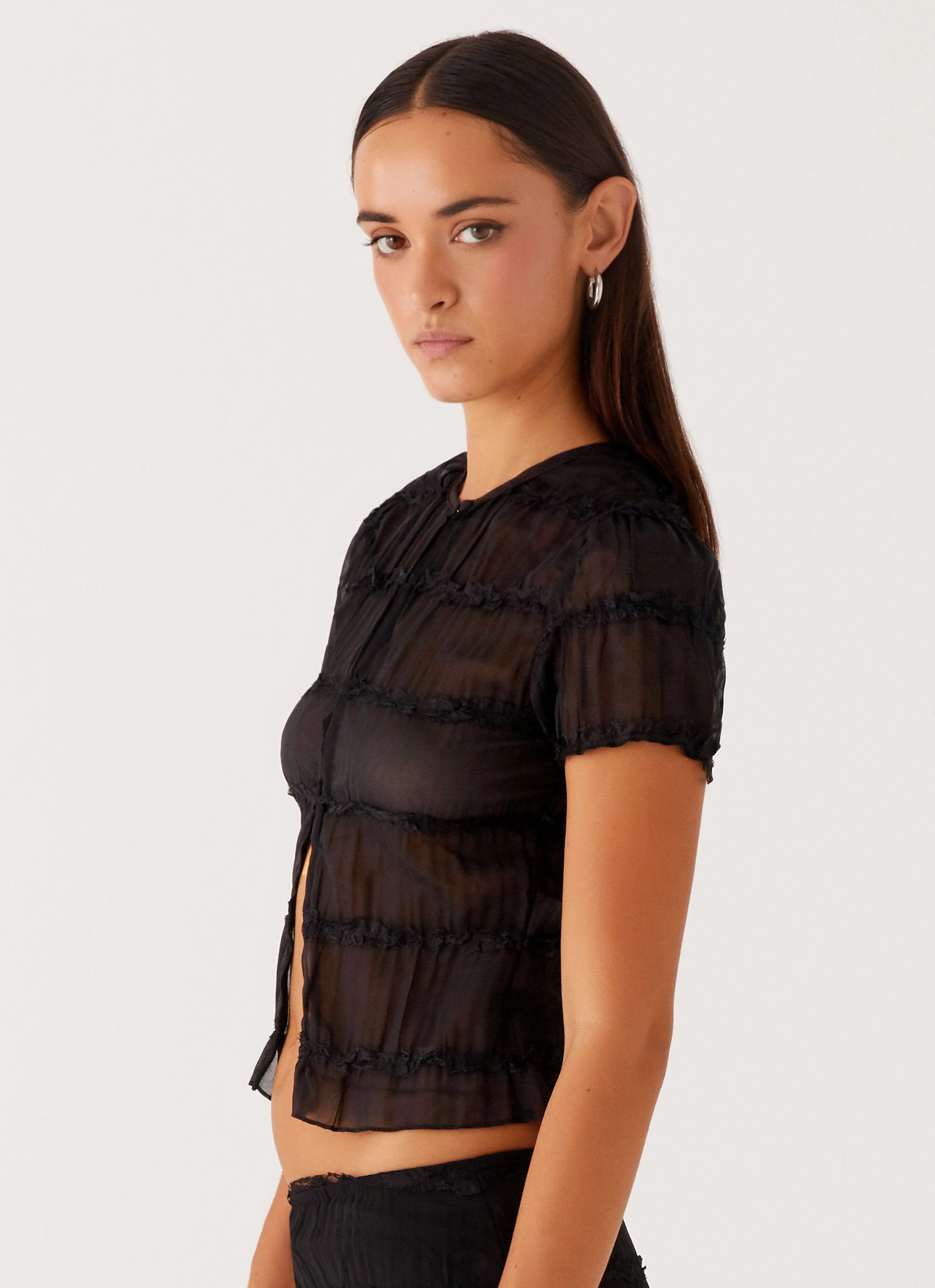 BondedShoulder Daydreaming Top - Black