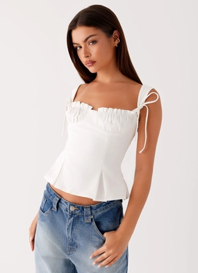 Bold Design Daydreams Top - White