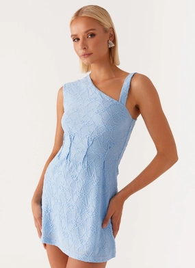 Youthful Look Chic Spirit Poppy Mini Dress - Baby Blue