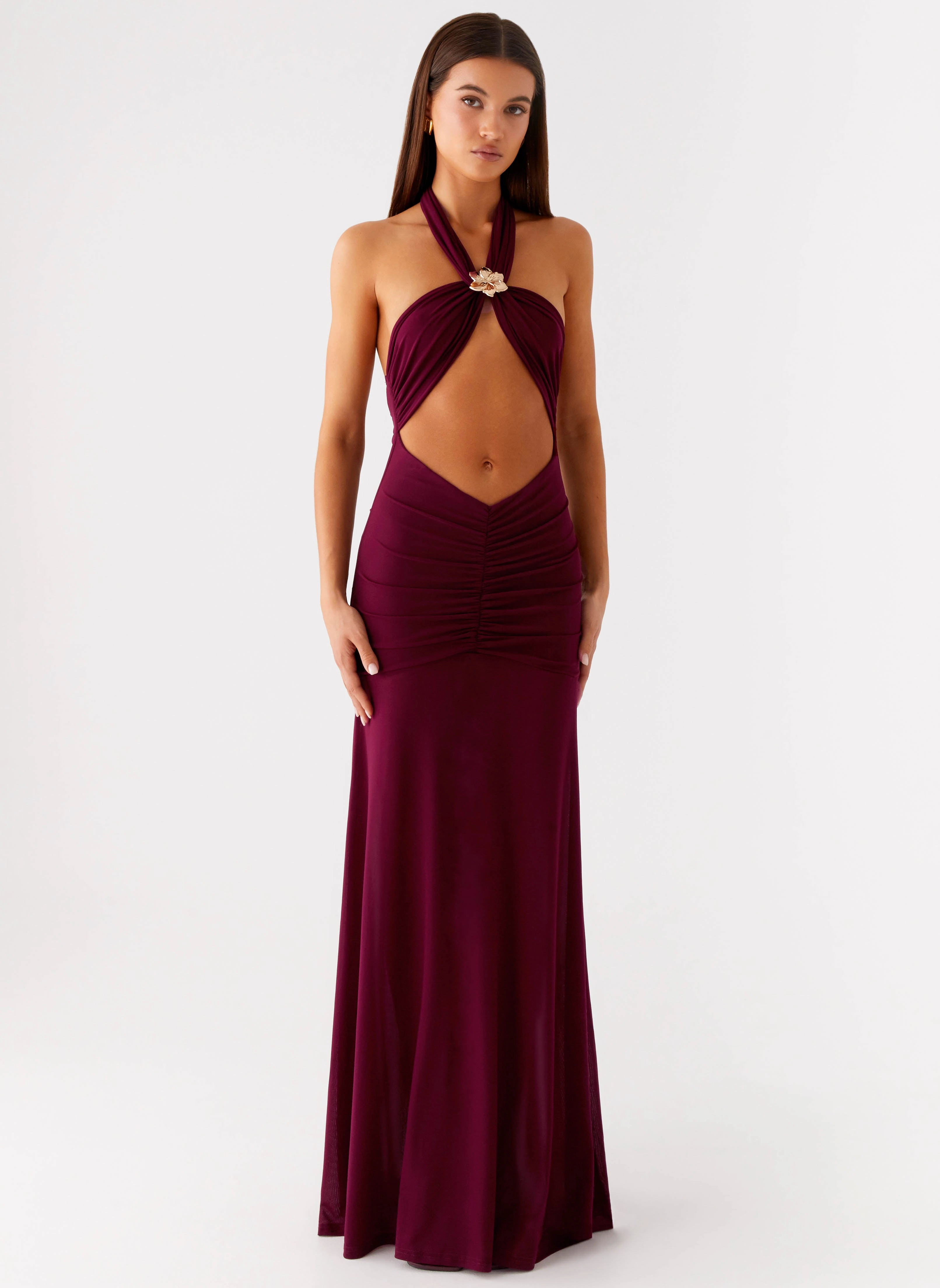 Timeless Fit Unique Print Deltina Maxi Dress - Boysenberry