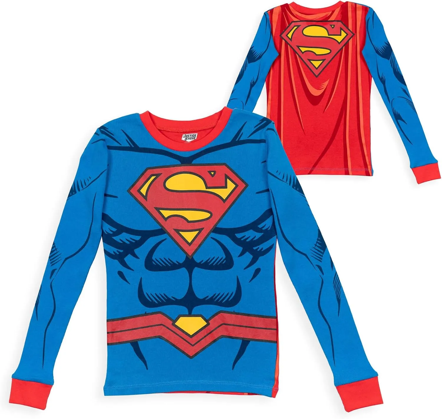 DC Comics Justice League Superman Batman The Flash Cosplay Pajama Shirts and Pants Toddler to Big Kid