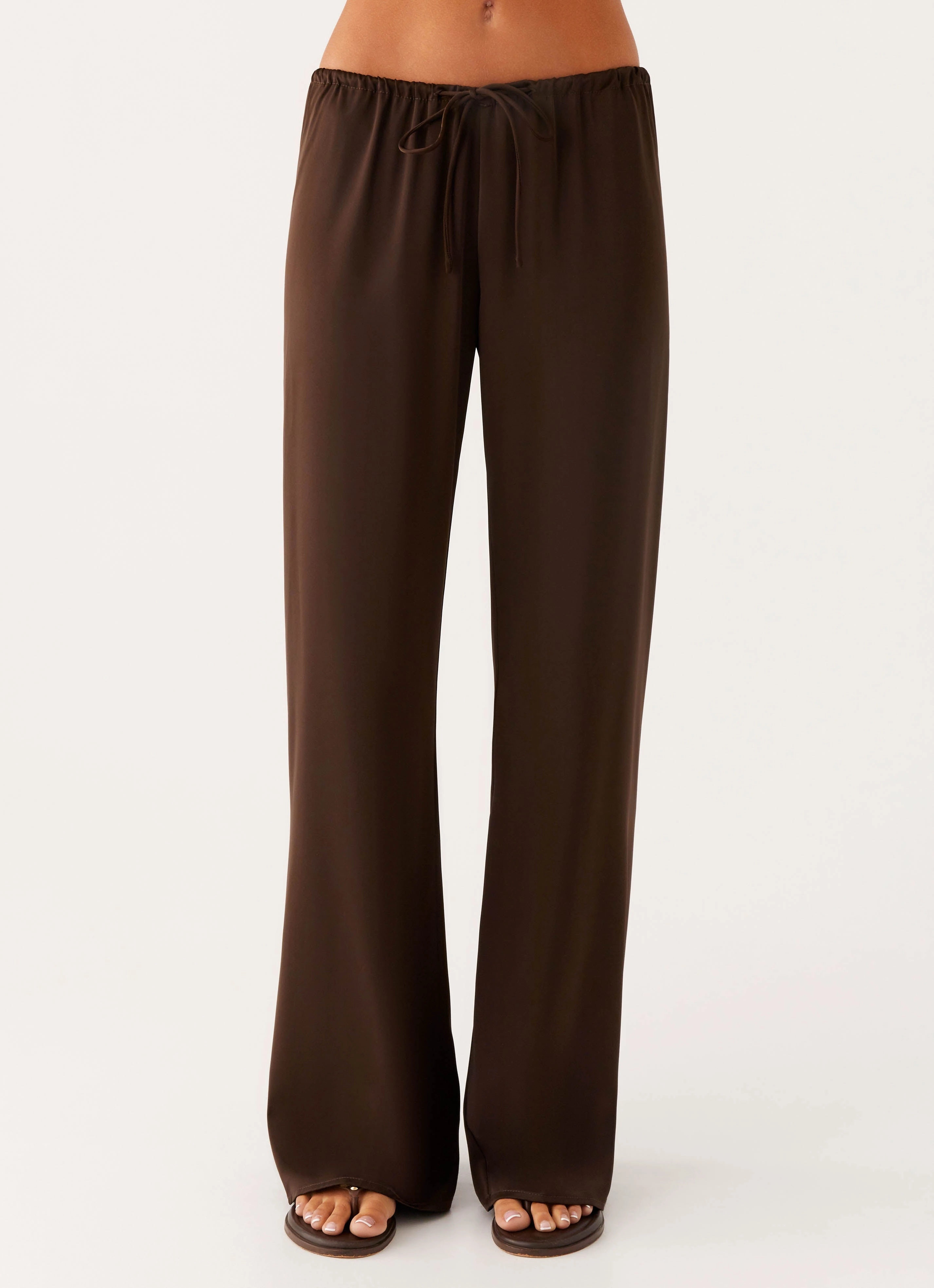 Ultra Soft Comfort Layer Deacon Low Rise Pants - Chocolate