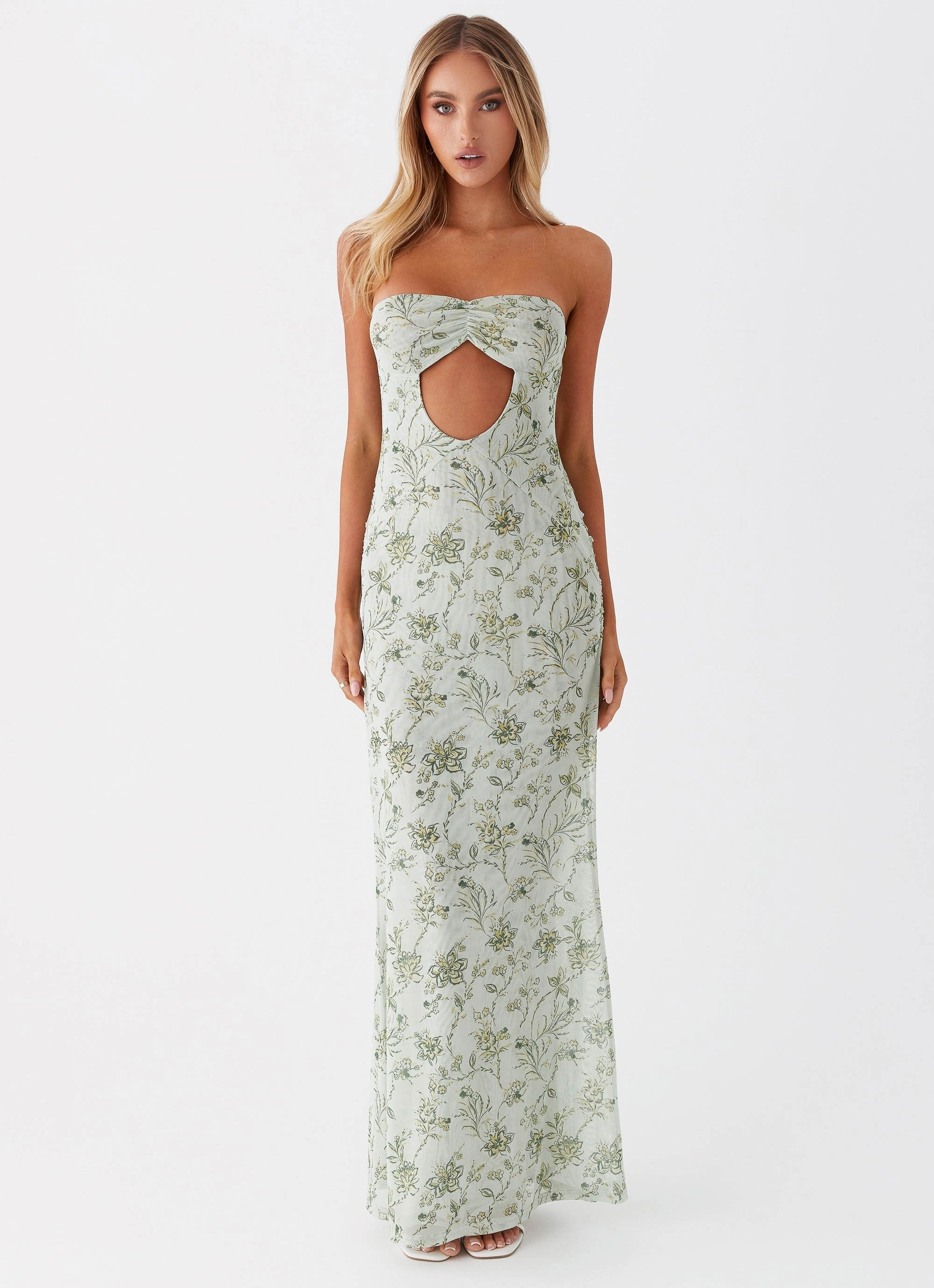 Dearest Maxi Dress - Sage Floral Polished and Elegant