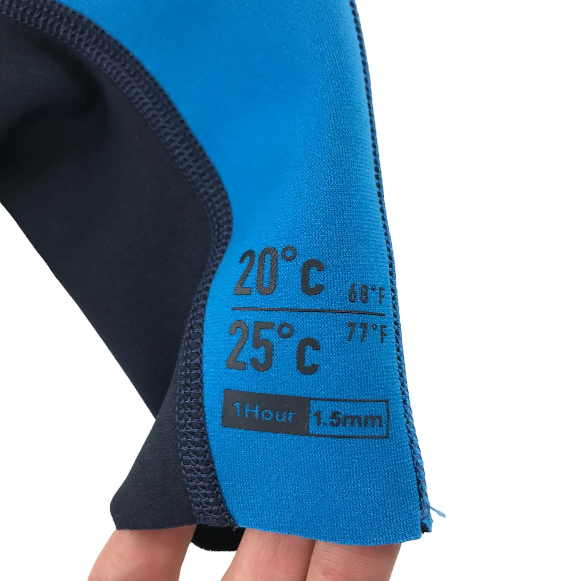 Decathlon wetsuit 4 years navy and blue short sleeve and leg