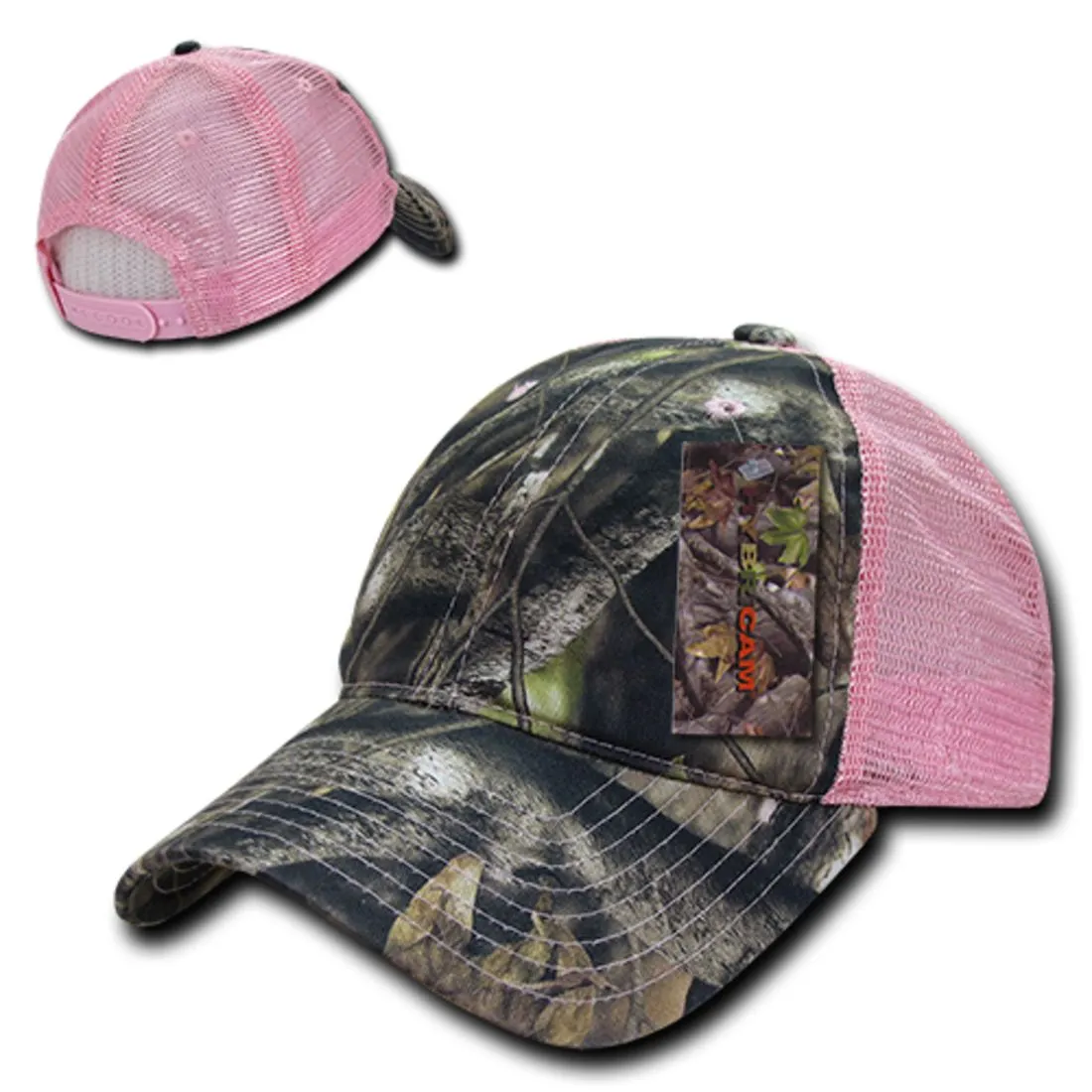 Decky 227 Relaxed Camouflage Hybricam Trucker Hats Low Profile 6 Panel Baseball Caps