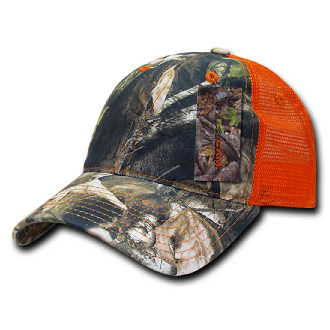 Decky 227 Relaxed Camouflage Hybricam Trucker Hats Low Profile 6 Panel Baseball Caps