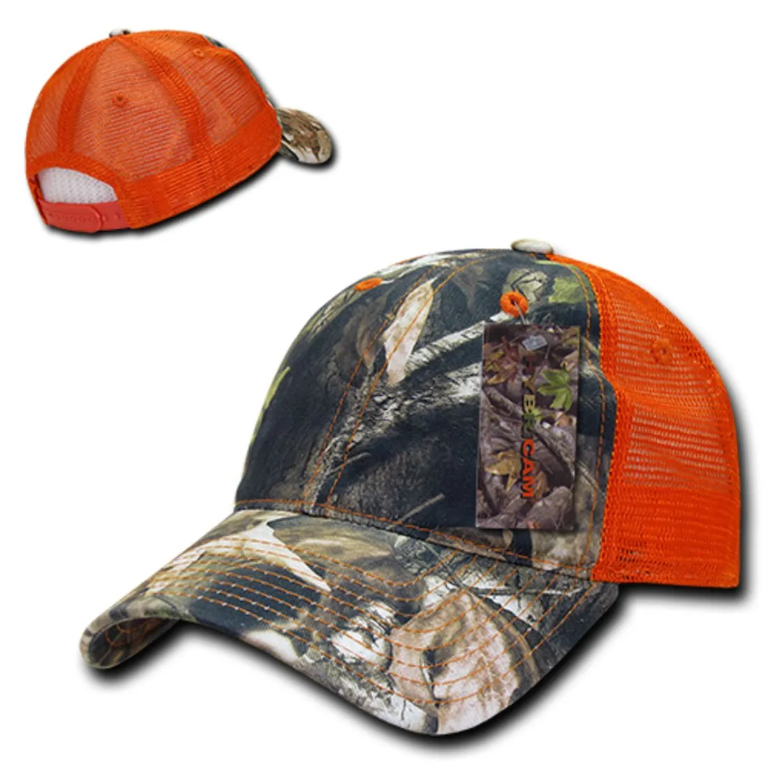 Decky 227 Relaxed Camouflage Hybricam Trucker Hats Low Profile 6 Panel Baseball Caps