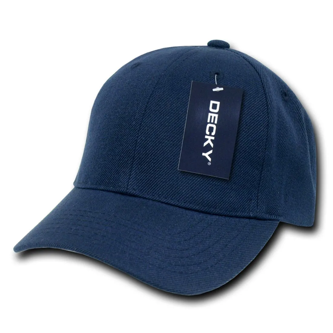 Decky 7001 Pro Style Kids Youth Baseball Hats 6 Panel Curved Bill Caps Structured