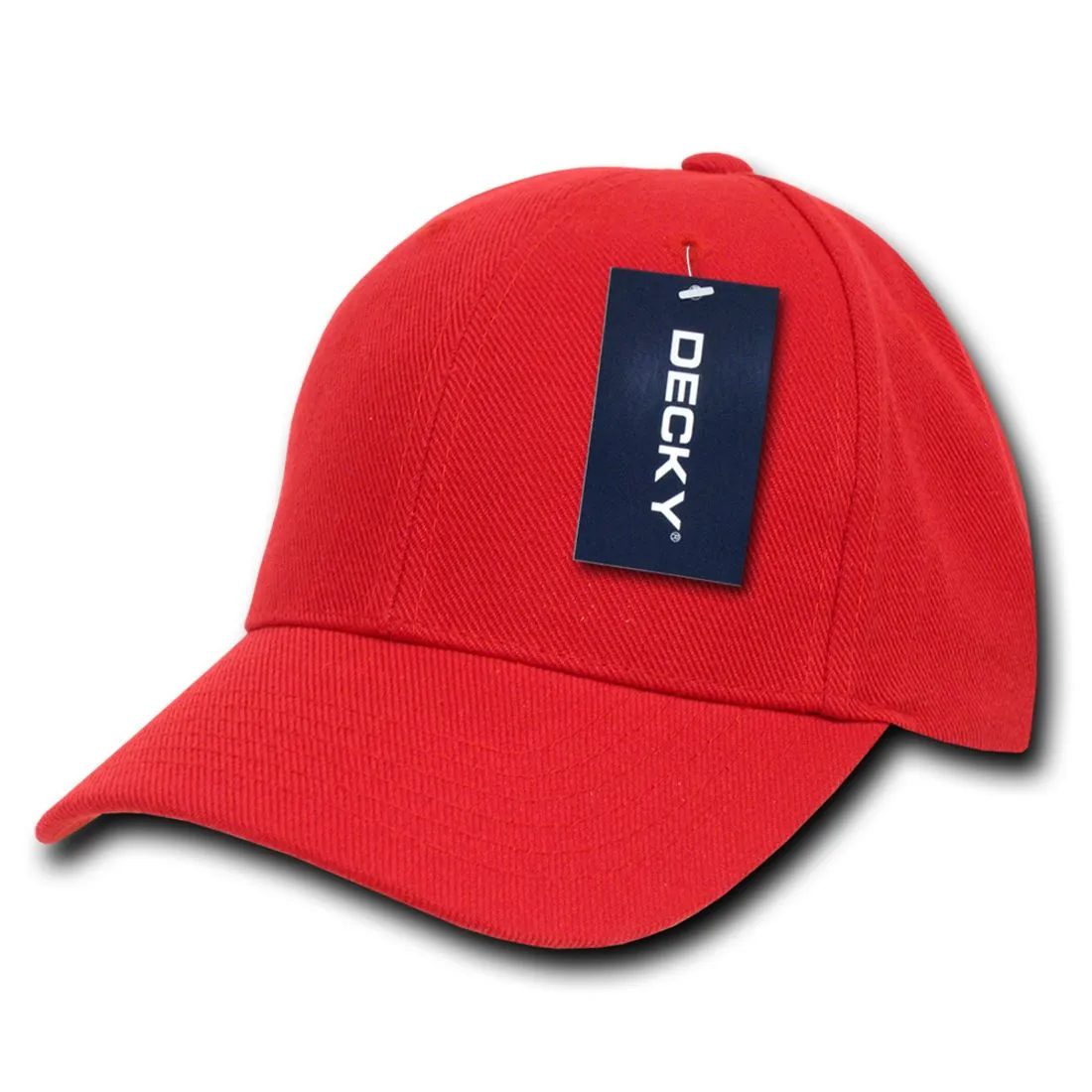 Decky 7001 Pro Style Kids Youth Baseball Hats 6 Panel Curved Bill Caps Structured