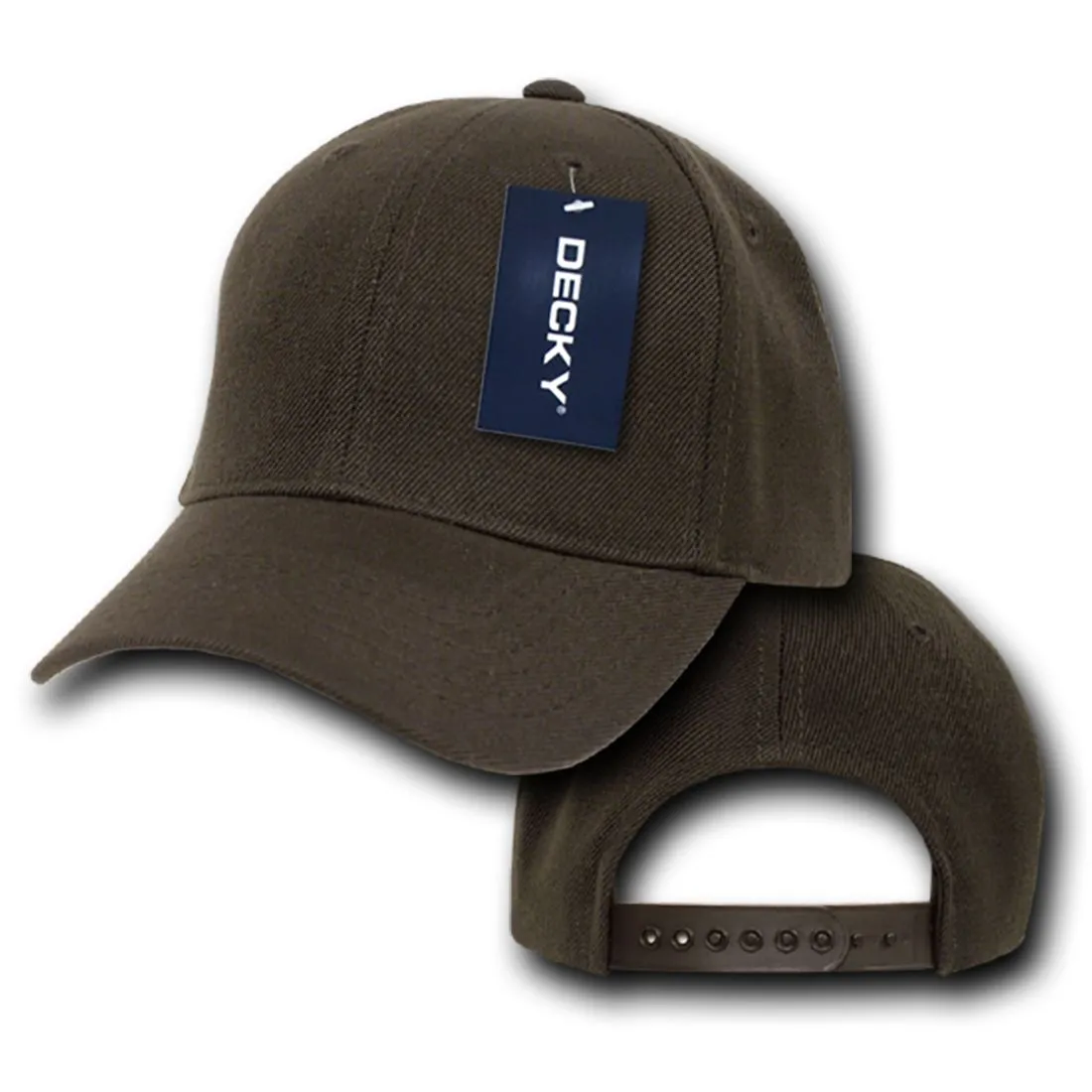 Decky 7001 Pro Style Kids Youth Baseball Hats 6 Panel Curved Bill Caps Structured