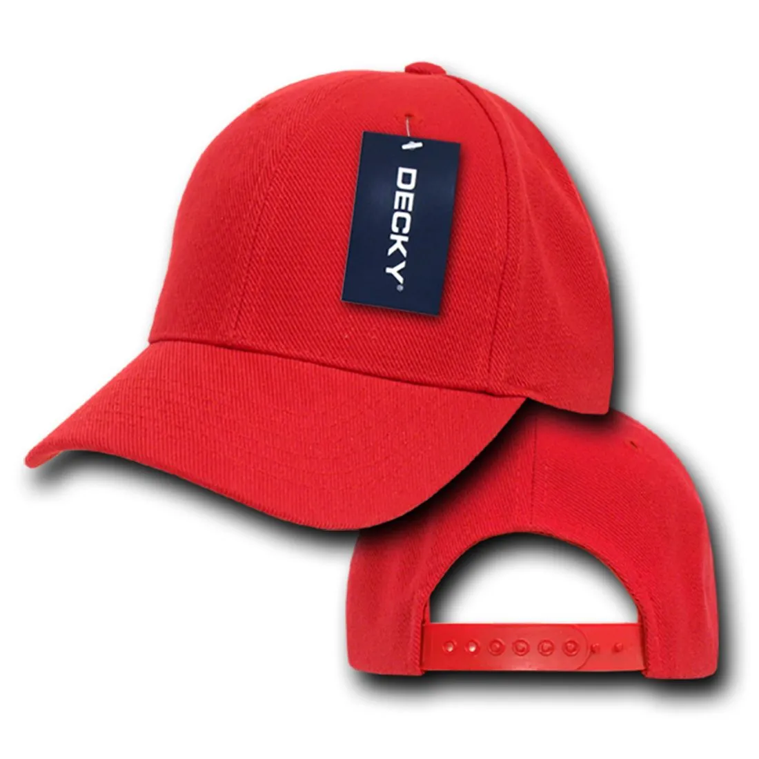 Decky 7001 Pro Style Kids Youth Baseball Hats 6 Panel Curved Bill Caps Structured