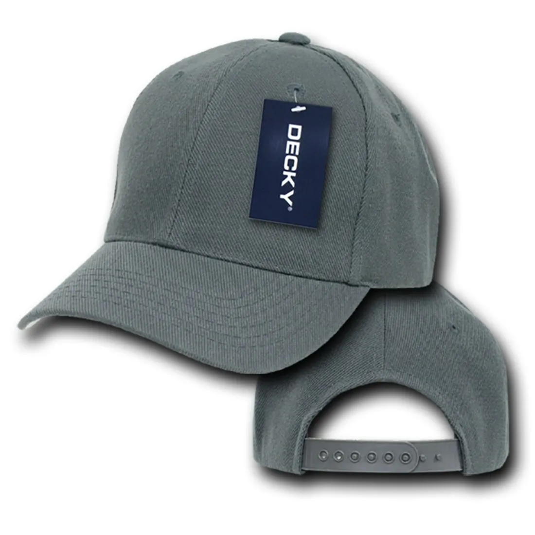 Decky 7001 Pro Style Kids Youth Baseball Hats 6 Panel Curved Bill Caps Structured