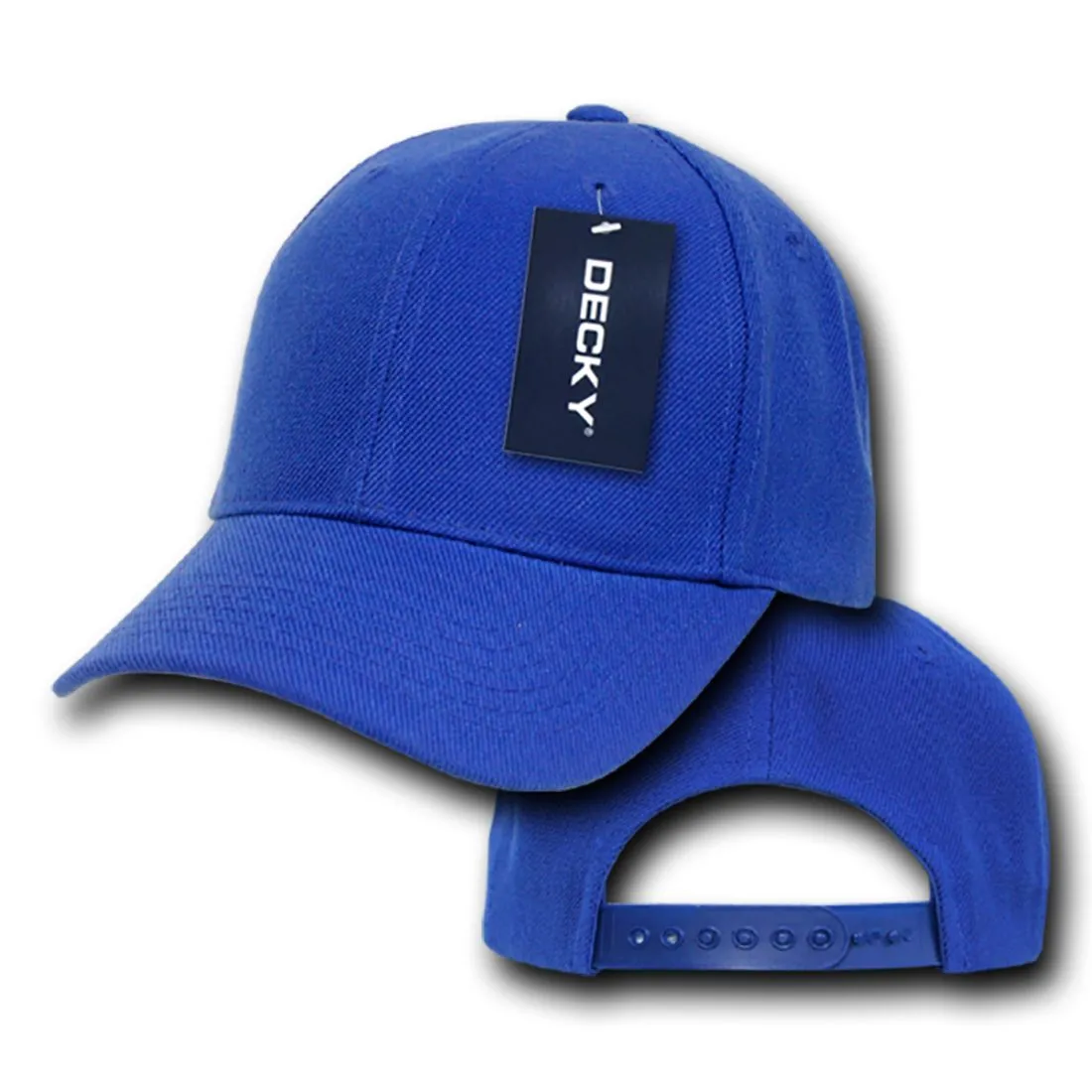 Decky 7001 Pro Style Kids Youth Baseball Hats 6 Panel Curved Bill Caps Structured
