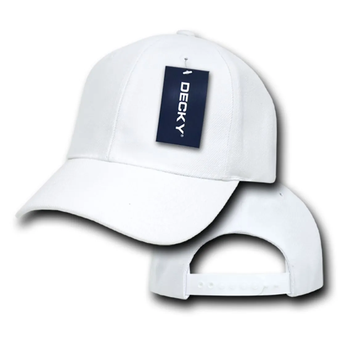 Decky 7001 Pro Style Kids Youth Baseball Hats 6 Panel Curved Bill Caps Structured
