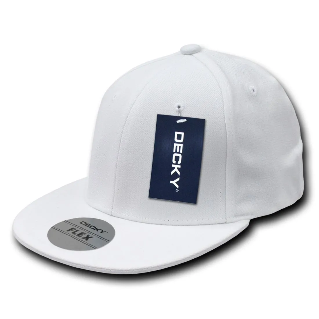 Decky 872 Flex Baseball Snapback Hats High Crown 6 Panel Flat Bill Caps Structured
