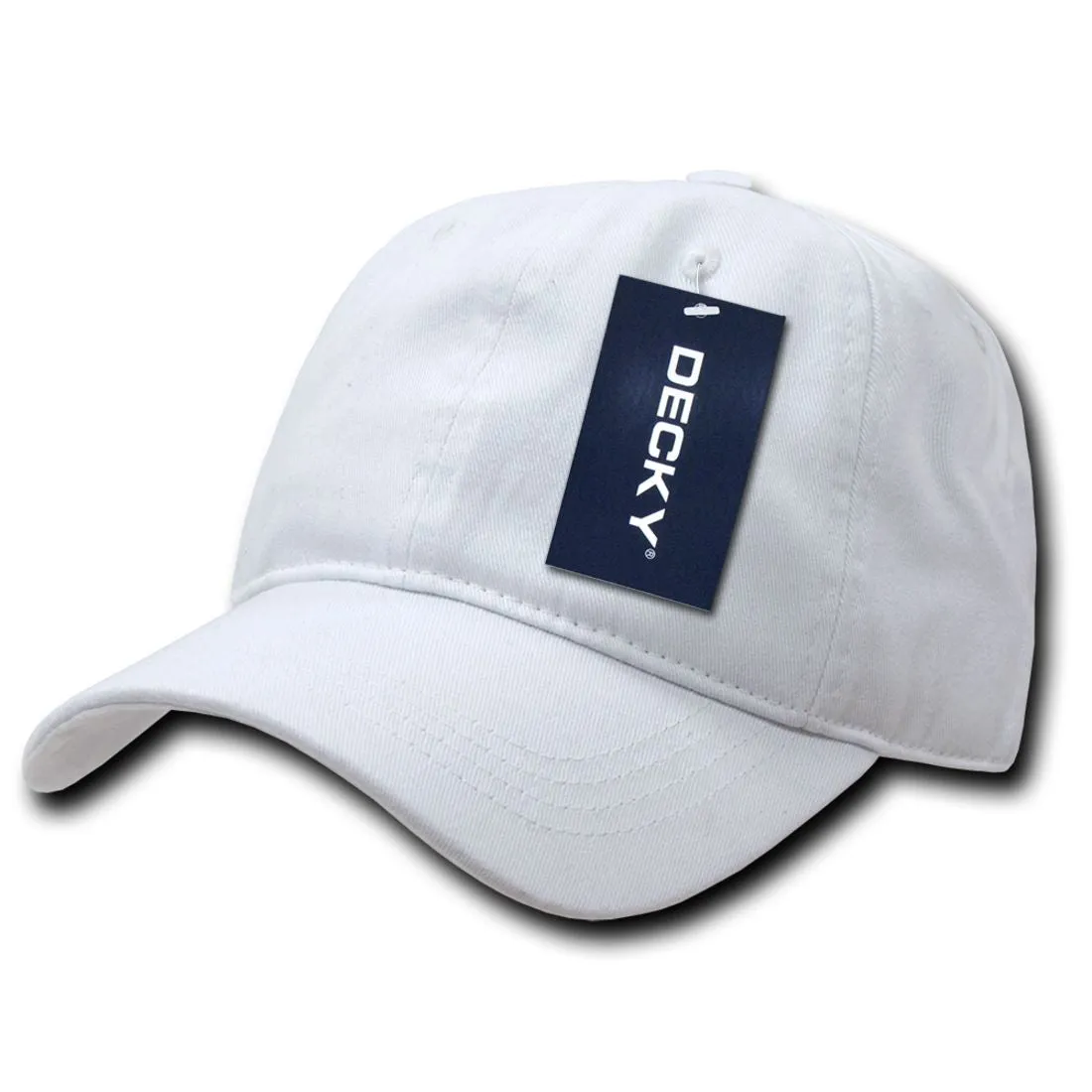 Decky 958 Two Ply Polo Hats Washed Heavy Cotton Low Profile 6 Panel Dad Caps