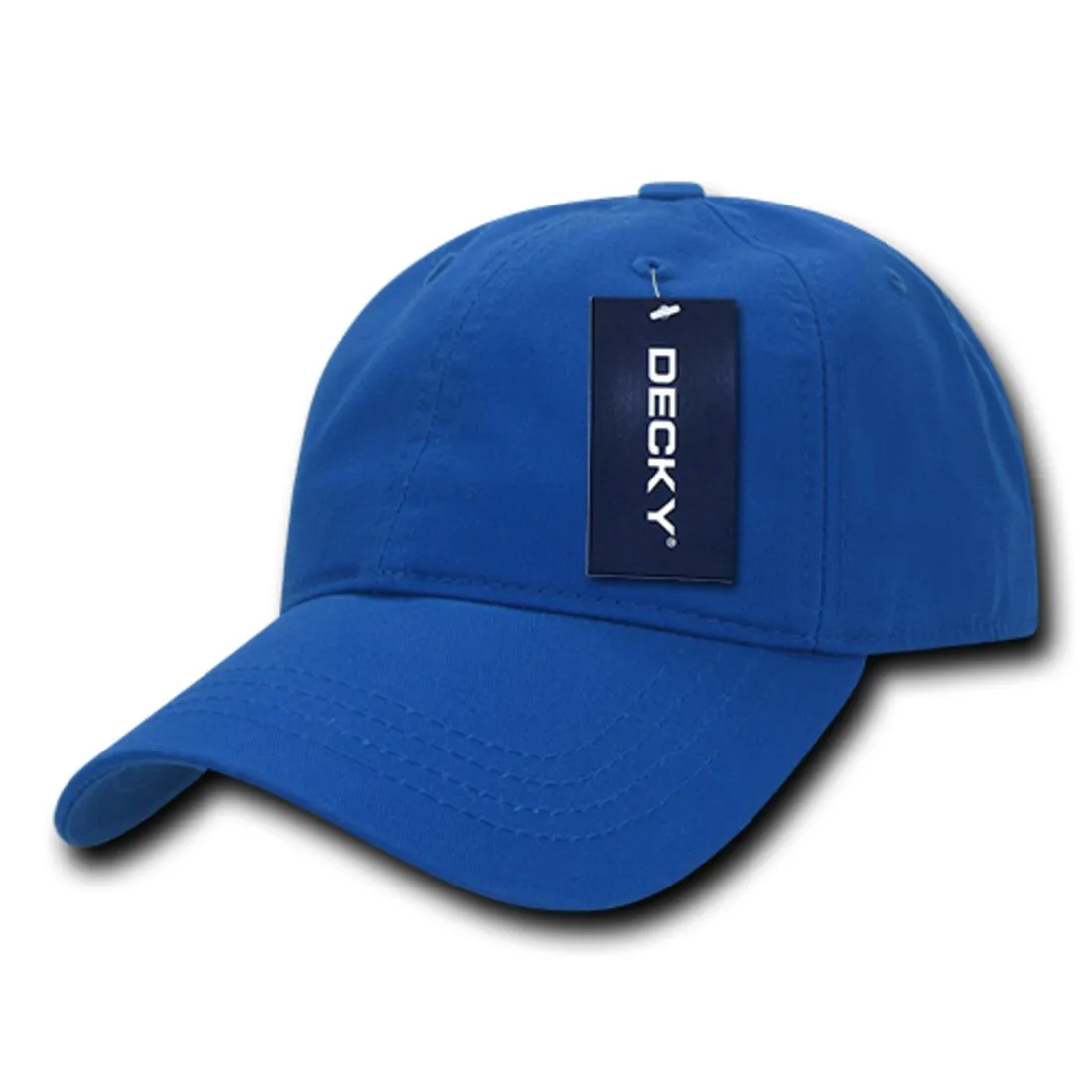 Decky 958 Two Ply Polo Hats Washed Heavy Cotton Low Profile 6 Panel Dad Caps