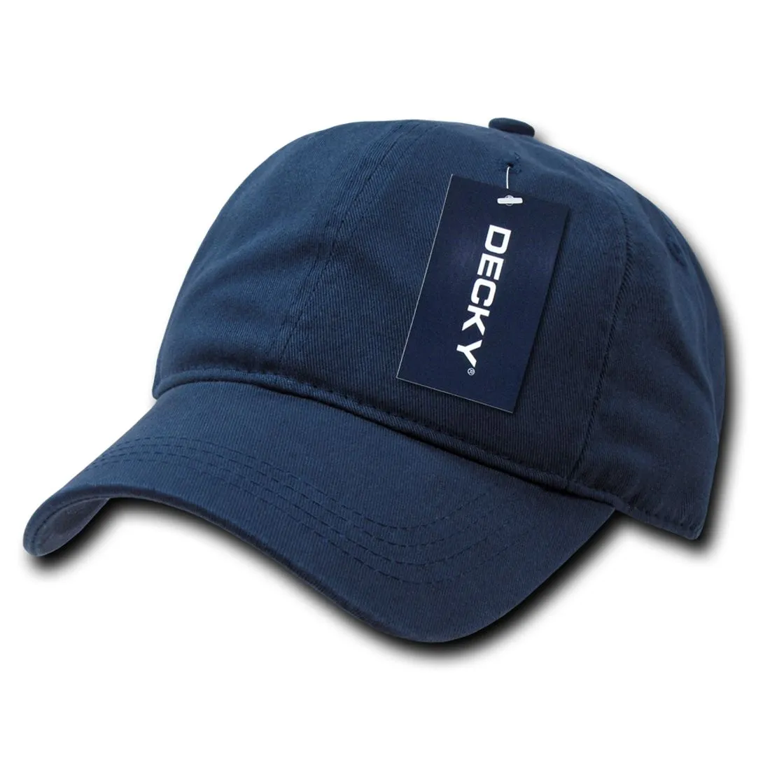 Decky 958 Two Ply Polo Hats Washed Heavy Cotton Low Profile 6 Panel Dad Caps