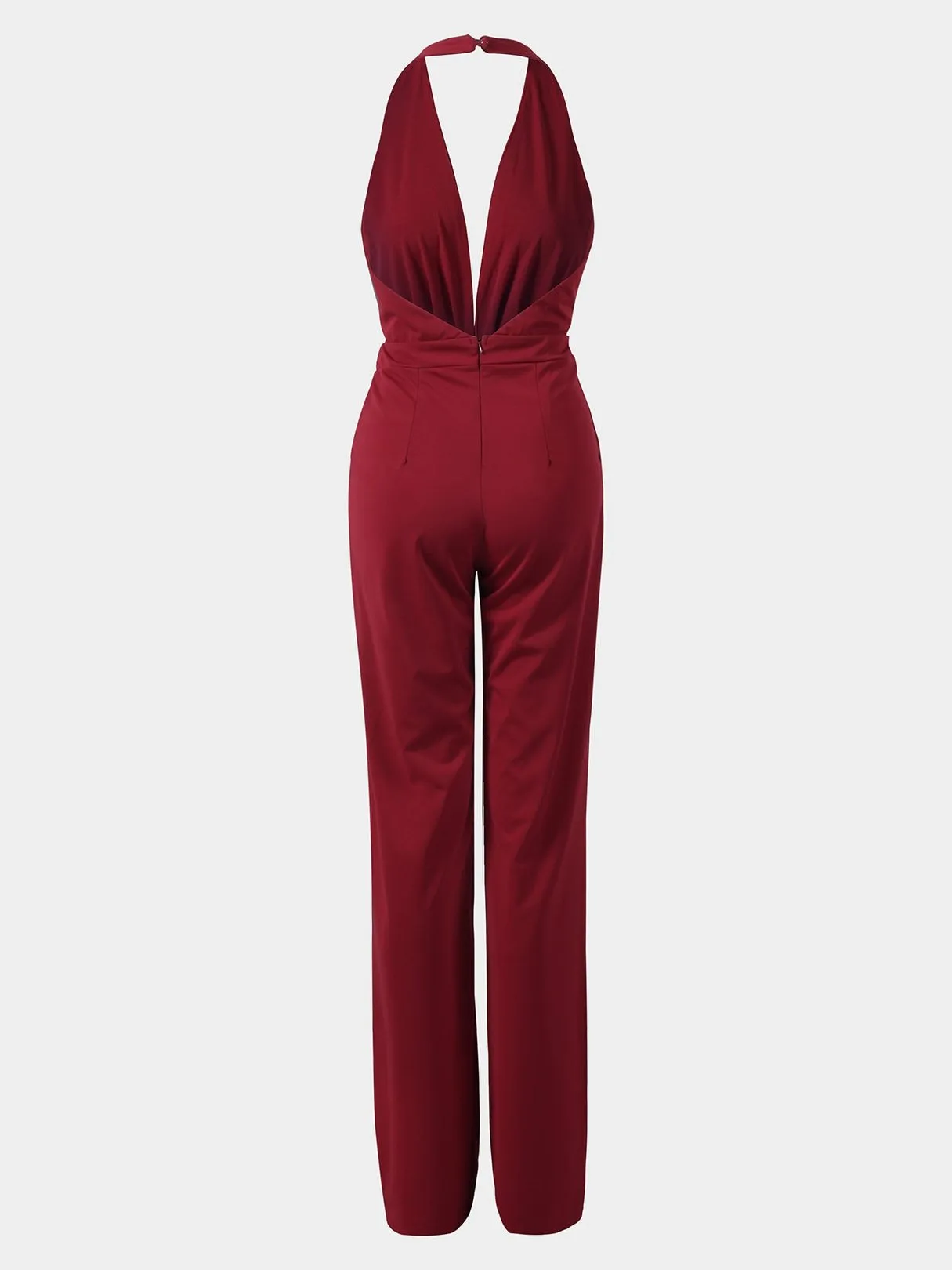 Deep V-neck Sleeveless Wide Leg Playsuit