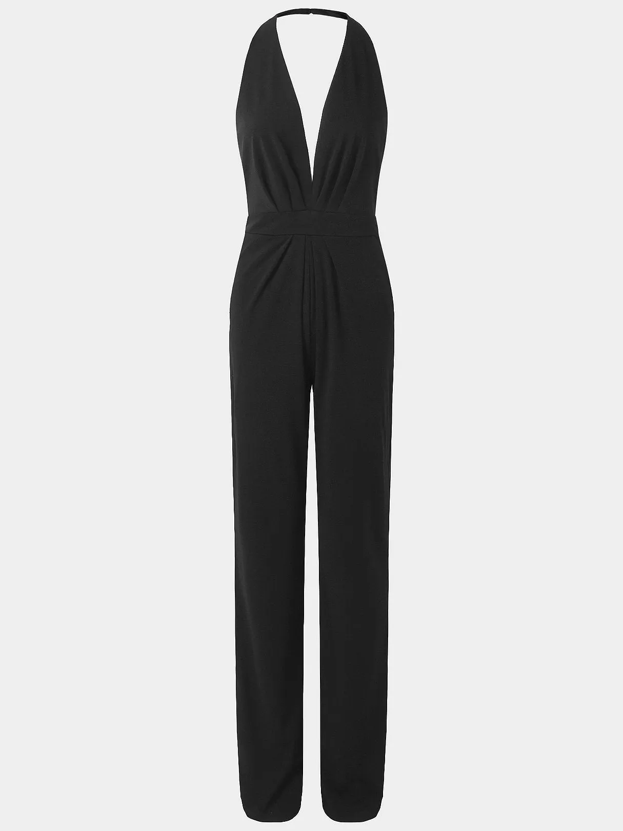 Deep V-neck Sleeveless Wide Leg Playsuit