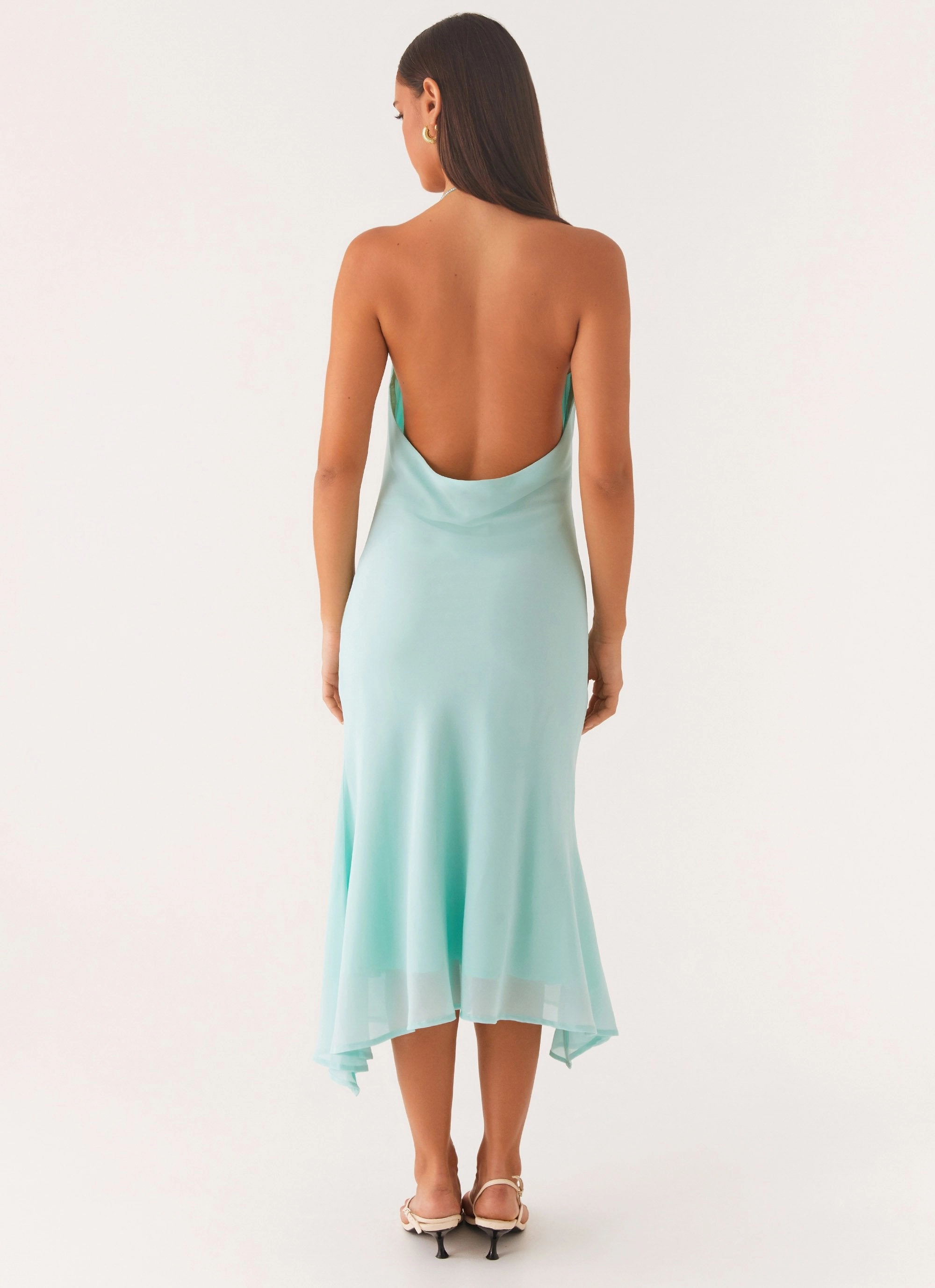 Deep Dive Midi Dress - Pale Blue Comfortable Shape